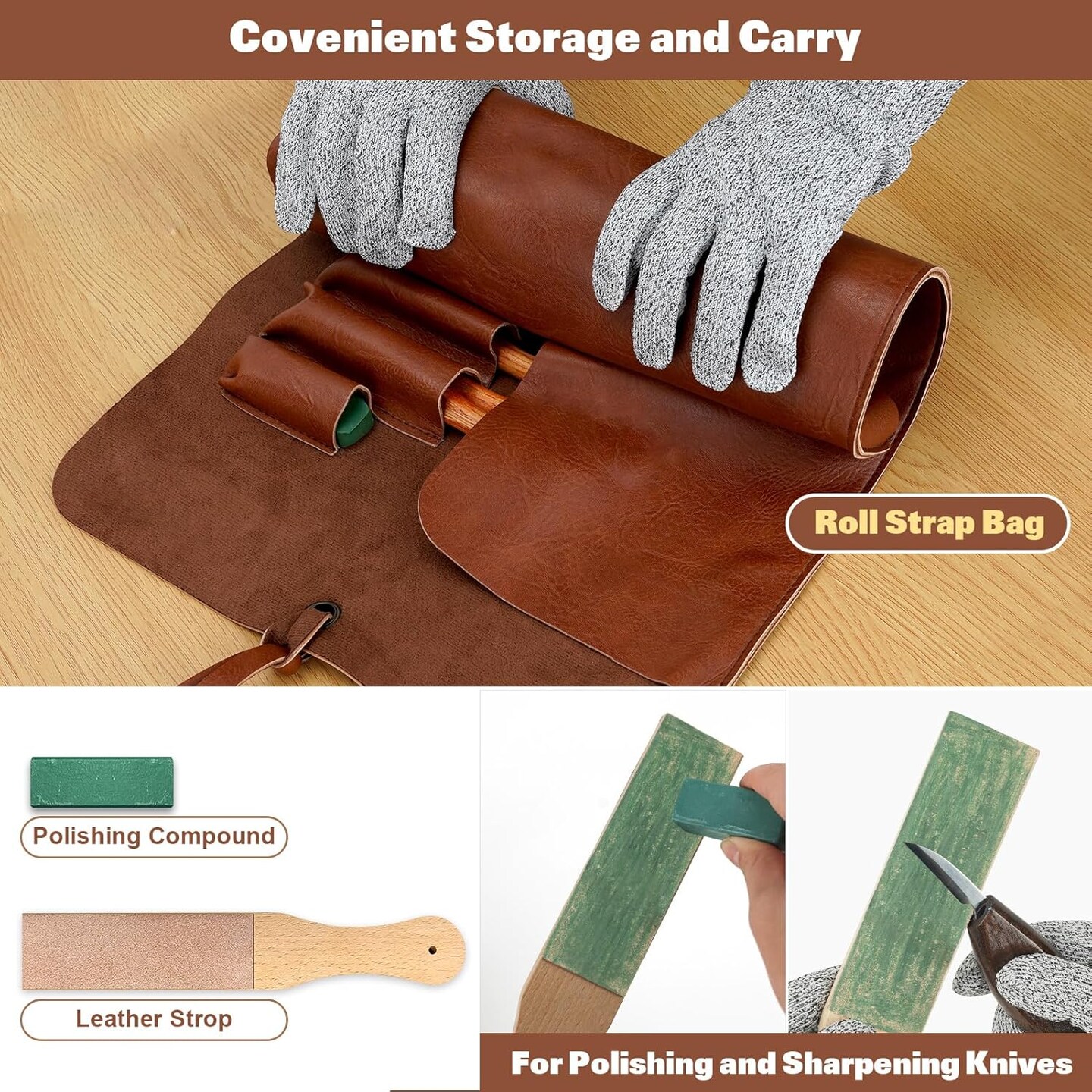 Wood Carving Tools, 15Pcs Wood Carving Kit with PU Storage Bag, Wood Whittling Kit with 6Pcs Whittling Knives &#x26; 5 Detail Carving Knives for Adults Wood Carving DIY