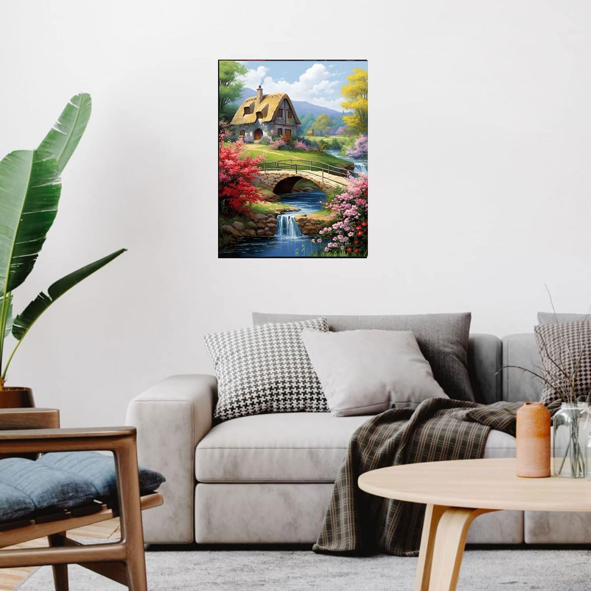 Village Scenery Diamond Paintings Kits for Adults