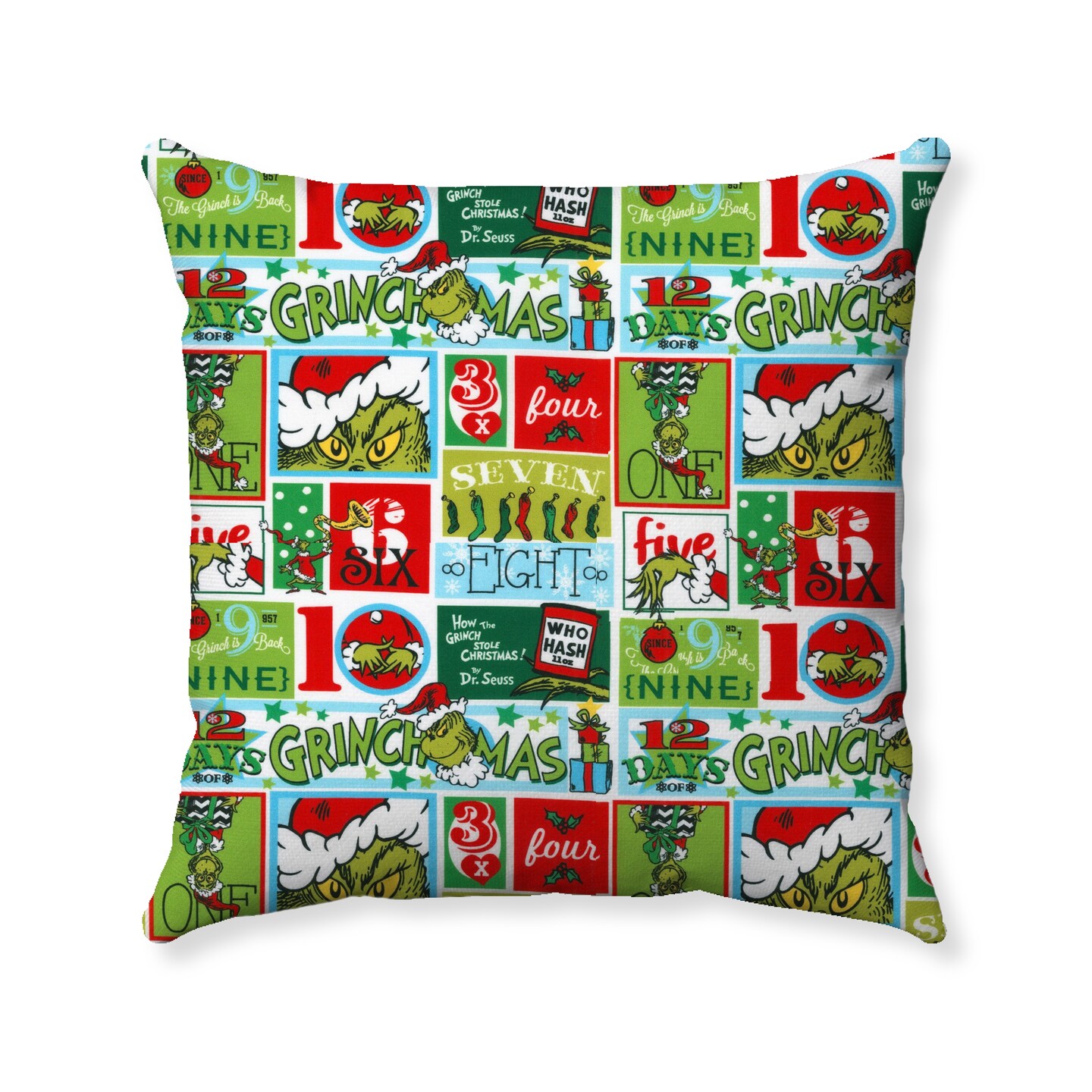 Dr Seuss How the Grinch Stole Christmas Throw top Pillows