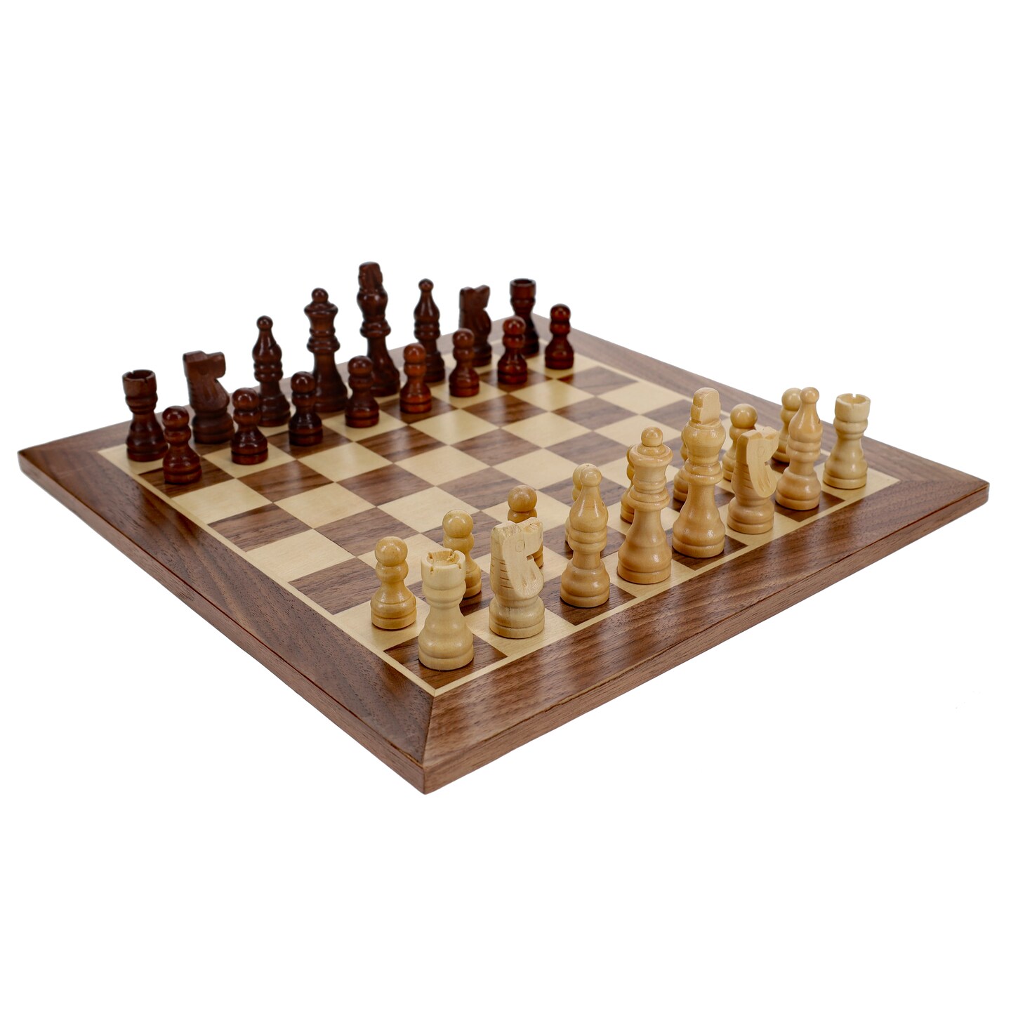 WE Games Classic Staunton Wood Chess Set - 12 in. Board, 2.75 in. King