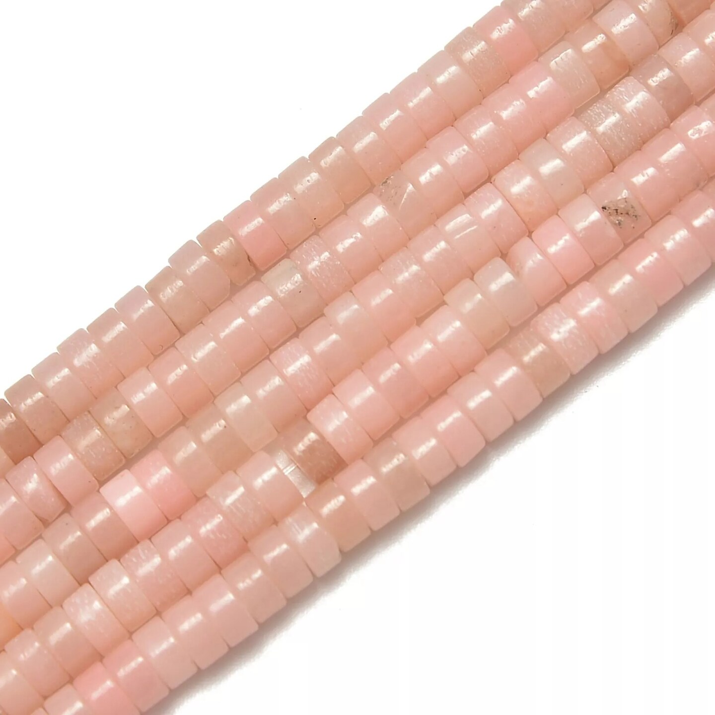 Chinese Pink Opal Heishi Disc Beads Size 2x4mm 15.5&#x27;&#x27; per Strand