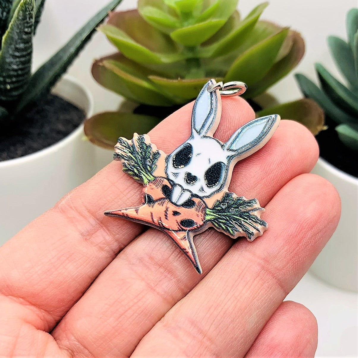 Creepy Easter Bunny Charms, 35.5x35.5mm