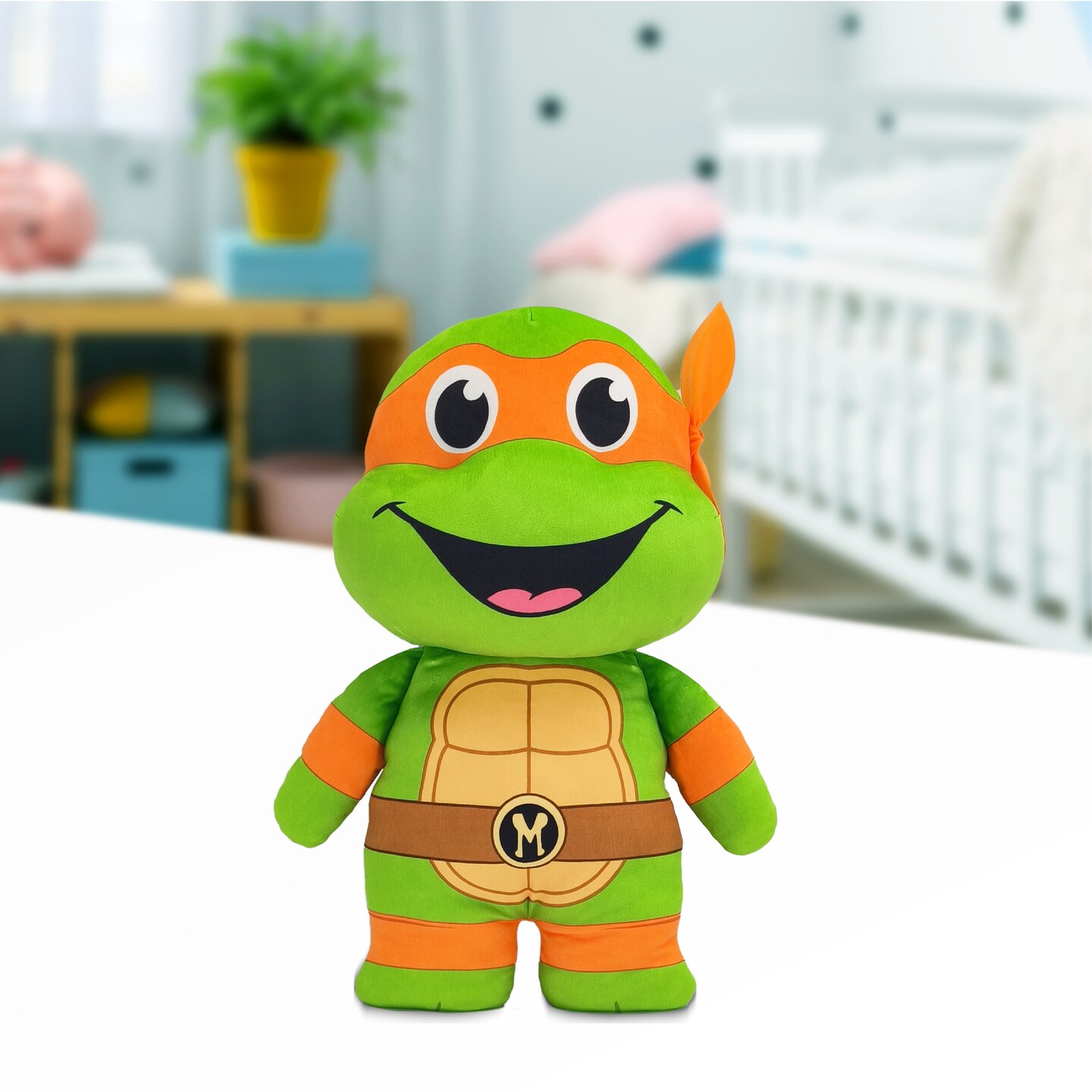 Legend Toys Teenage Mutant Ninja Turtles 20&#x22; Plush Michelangelo, Orange