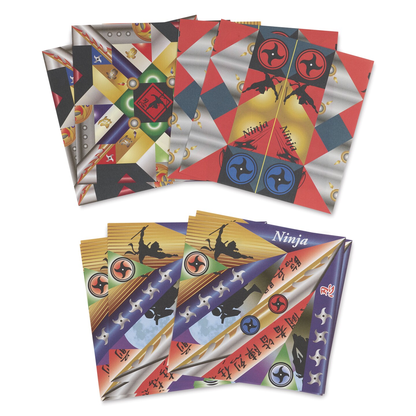Aitoh Ninja Spinners Origami Kit - 5-7/8&#x22; x 5-7/8&#x22;, Pkg of 16