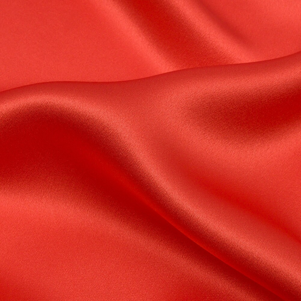 1 Yard Mandarin Silk Charmeuse Fabric 44&#x22; Wide Premium 100% Silk Solid Satin Material Sewing &#x26; Apparel