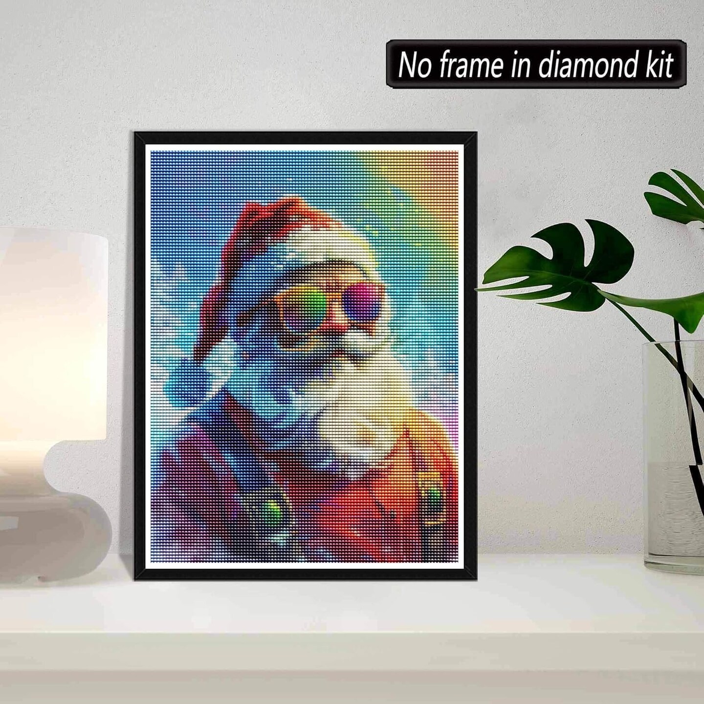 5D Christmas Diamond Painting Kits - DIY Diamond Art Kits for Adults Santa Claus, Full Round Drill - Crystal Embroidery Cross Stitch - Craft for Wall &#x26; Office Decor - 12x16 Inch k8