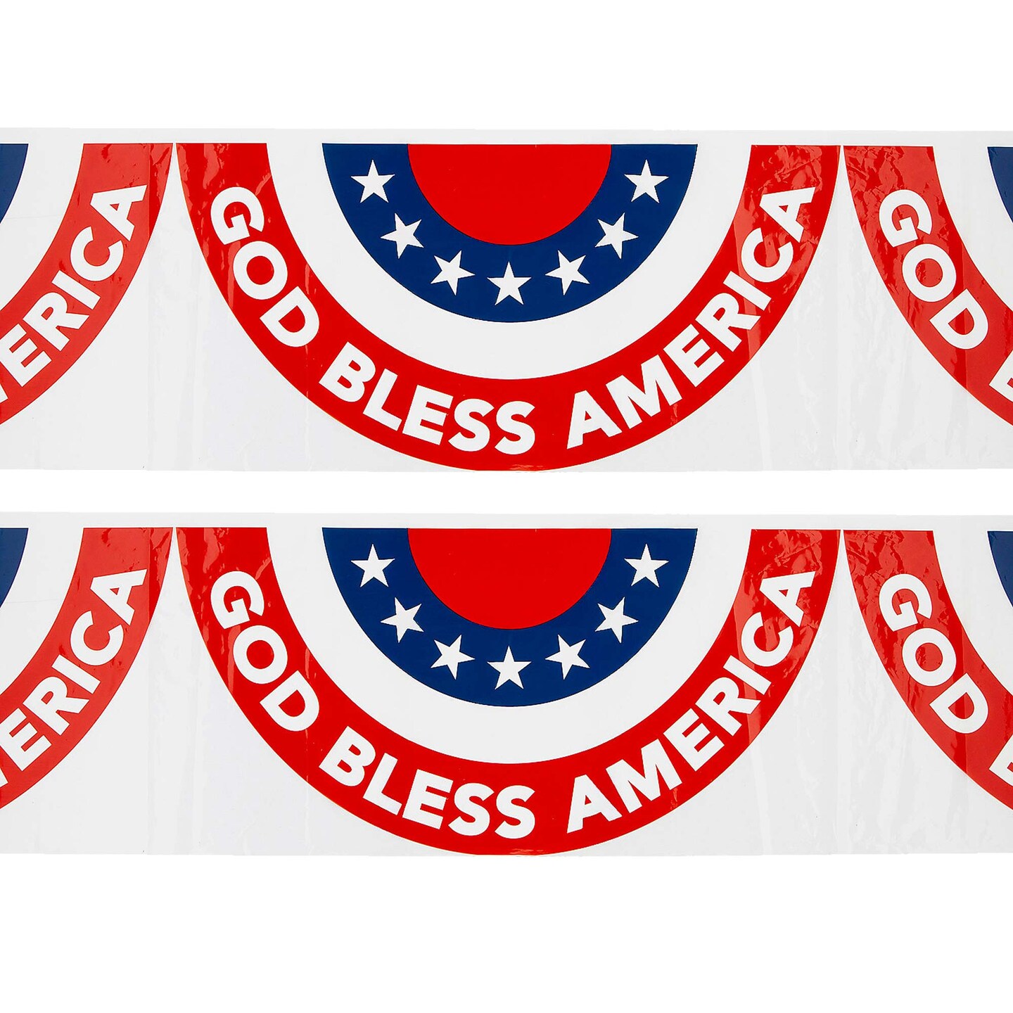24 Ft. x 12" Religious Patriotic God Bless America Plastic Bunting