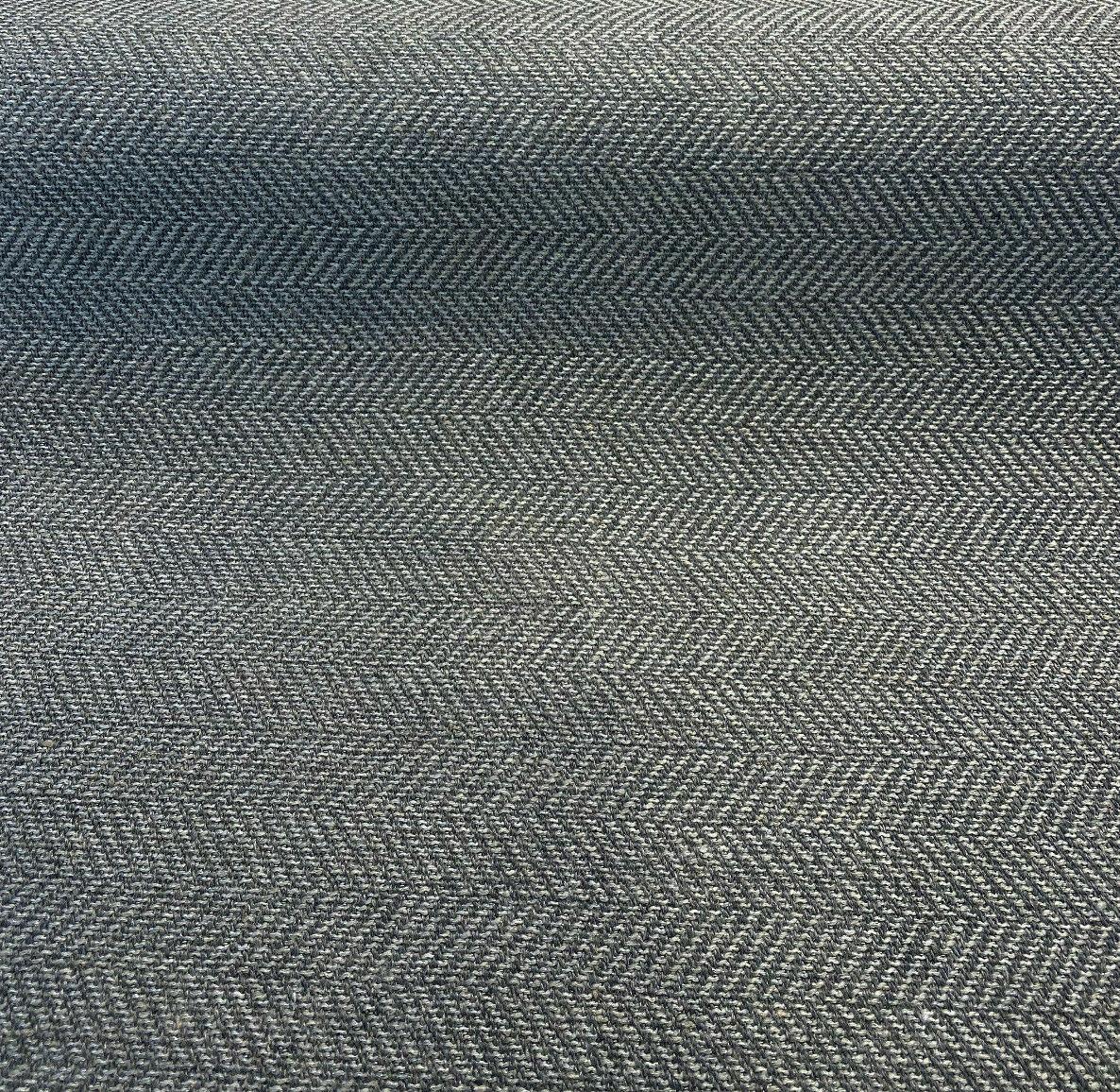 1 Yard Upholstery Chenille Fabric Gray Herringbone Durable 68% Polyester 21% Acrylic 11% Linen 56 Inch Width