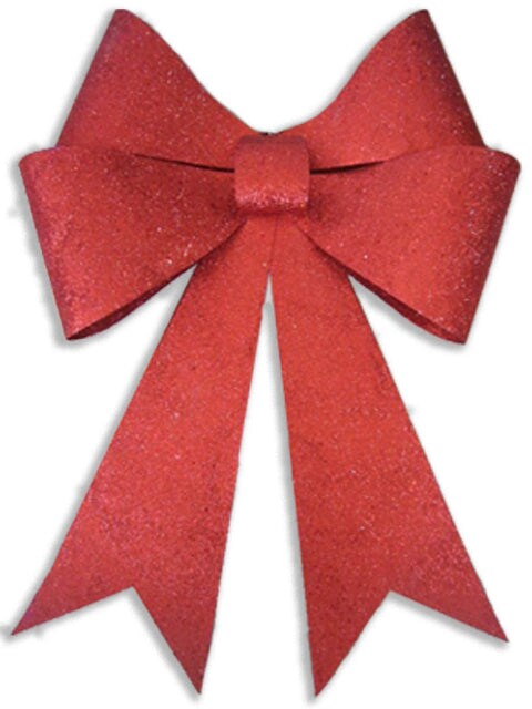 30&#x22; Red Glitter Bow