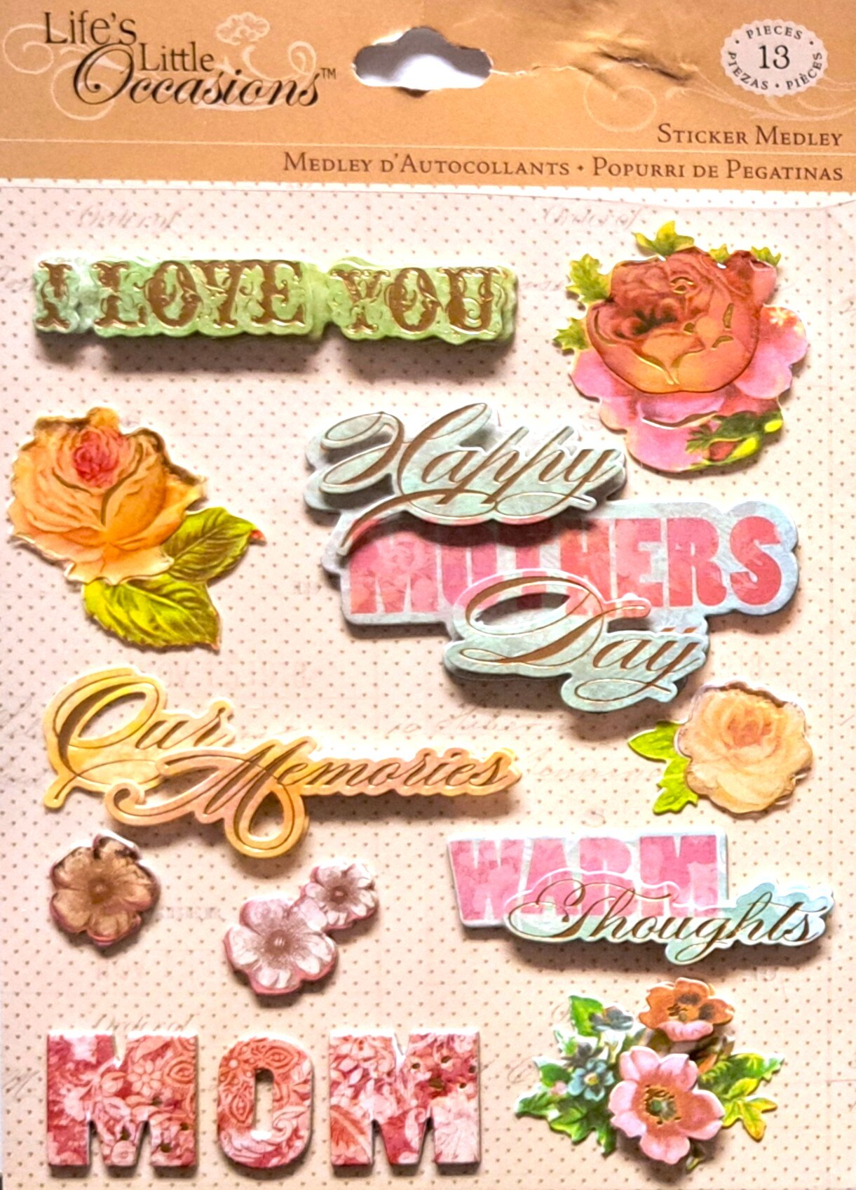 K & Company Life's Little Occasions Mother's Day Dimensional Stickers