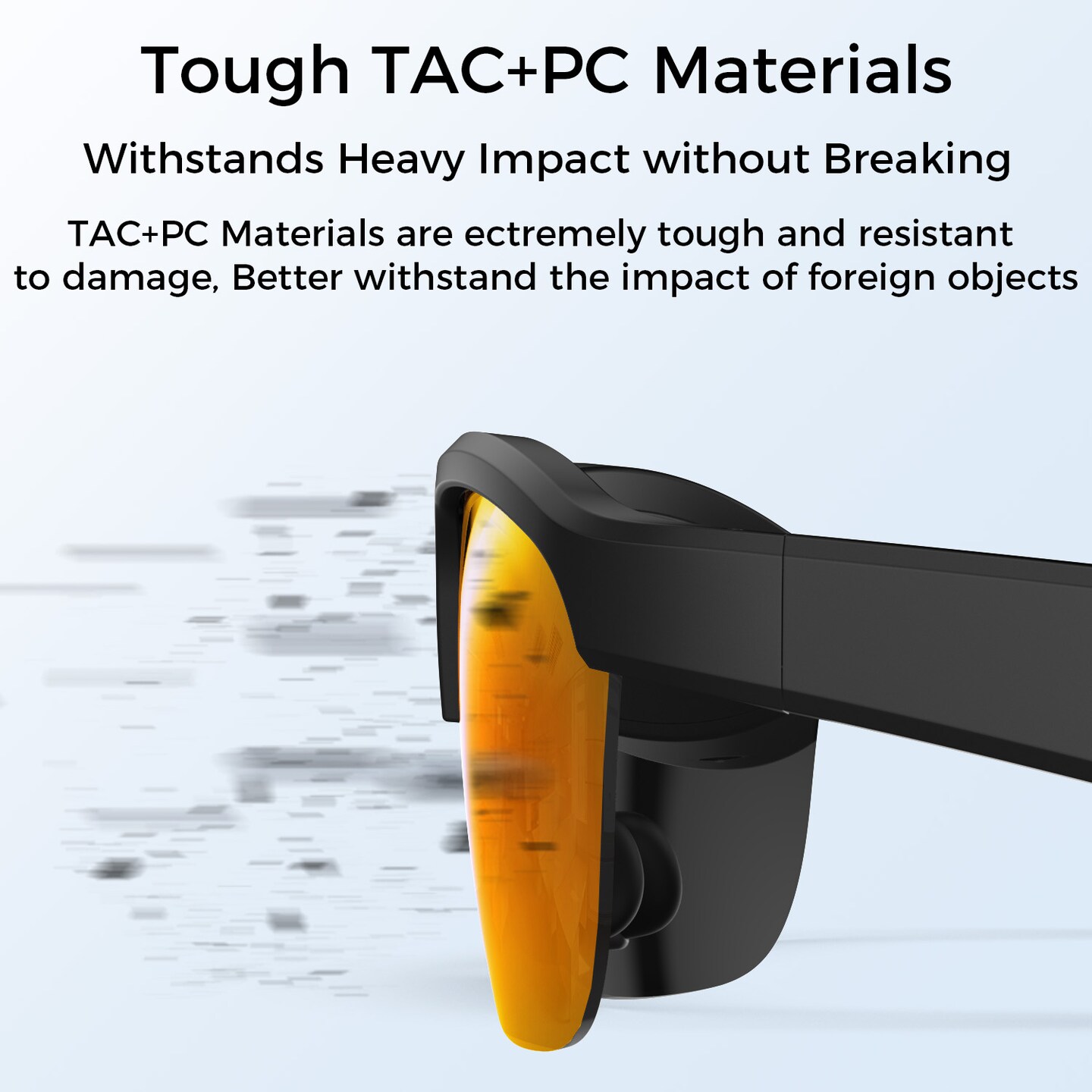 Polarized Bluetooth Smart Glasses w/ Built-in Mic, Open-Ear Audio, IP65 Waterproof &#x26; 5-Hour Battery, Great with iPhone, Samsung, Smart Phones