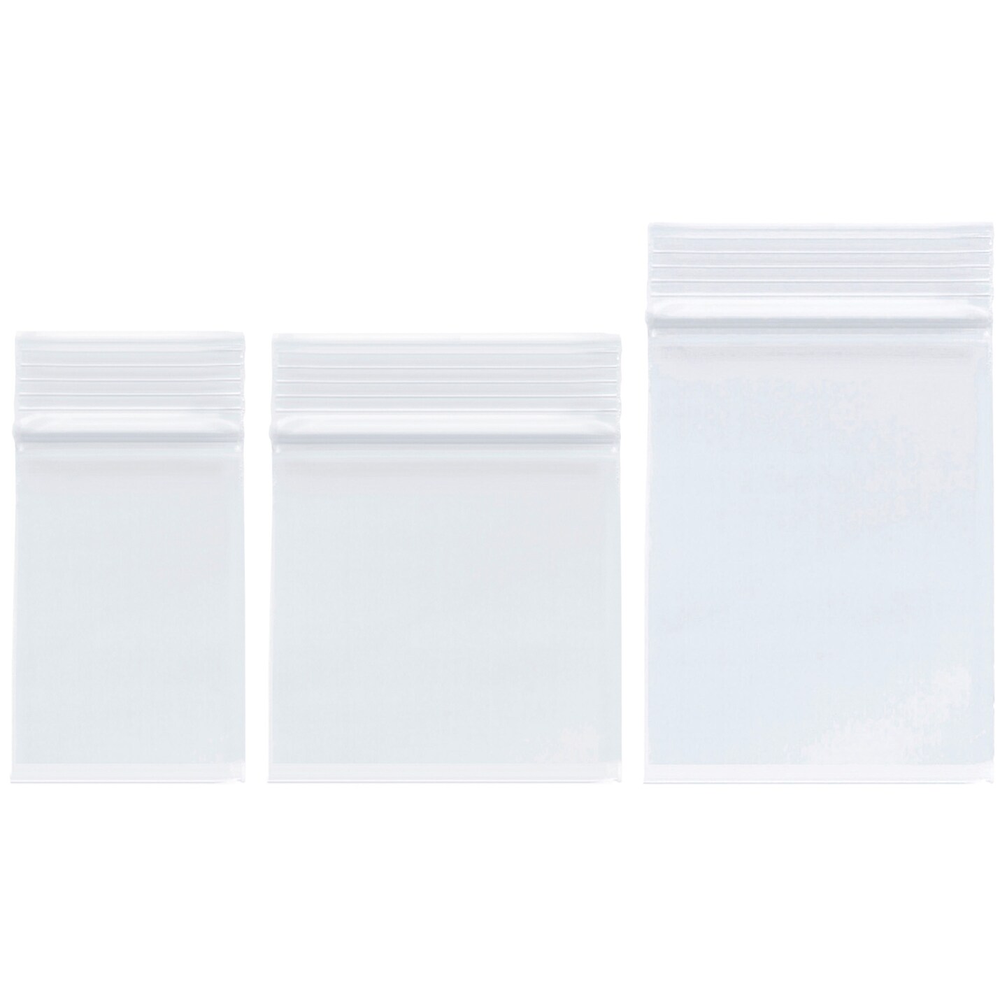 Plymor Heavy Duty Plastic Reclosable Zipper Bags, 4 Mil Variety Pack