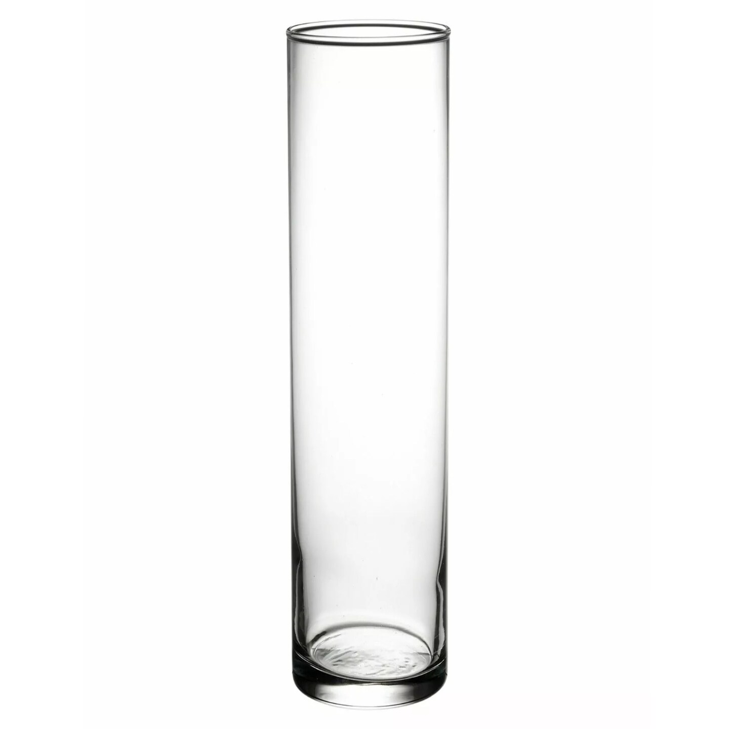 Cylindrical Transparent Glass Vase Perfect for Flowers and Decorative Fillers
