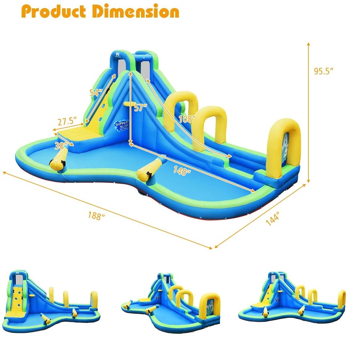 Multi functional Kids Inflatable Water Bounce House – Includes 735W Blower
