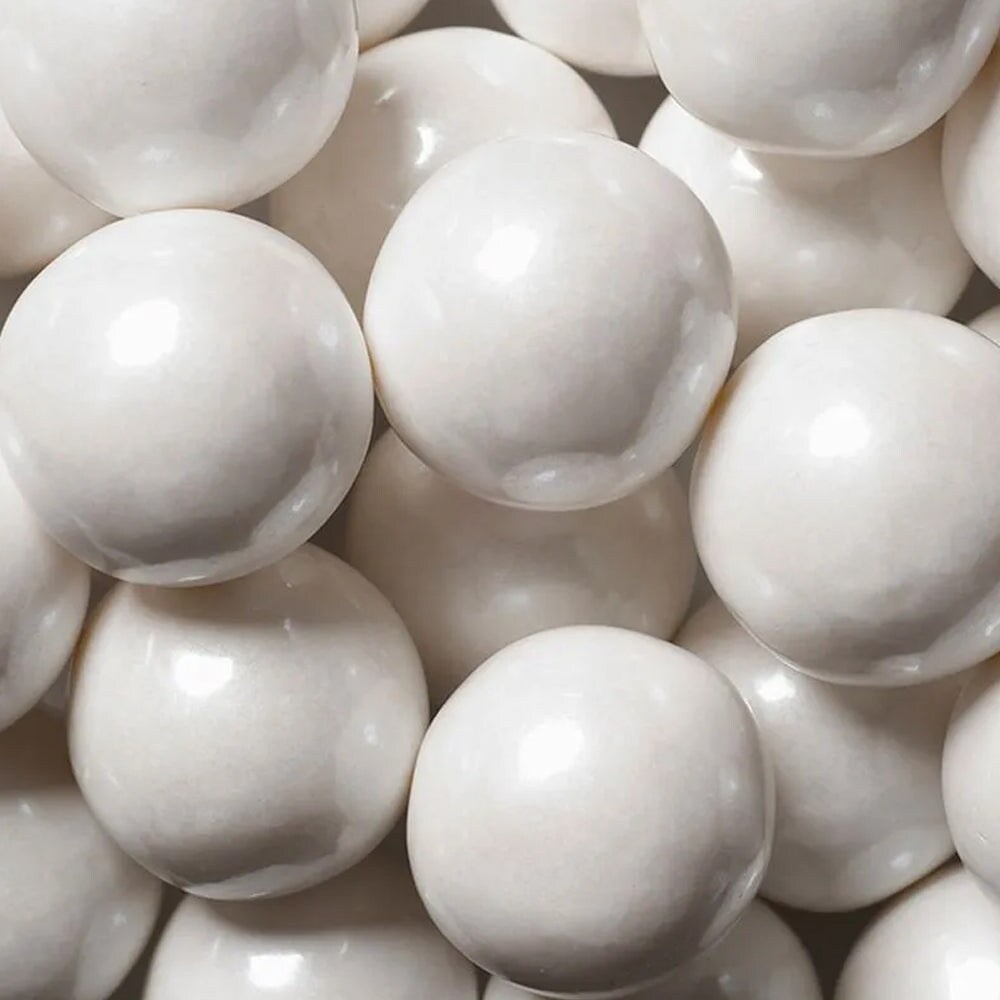 44ct White Vibrant 1-Inch Gumballs - Bulk Party Candy For DIY Favors, Candy Bowls, Treat Bags, Dessert Stations, Decorations And Event Displays (12oz Bag)