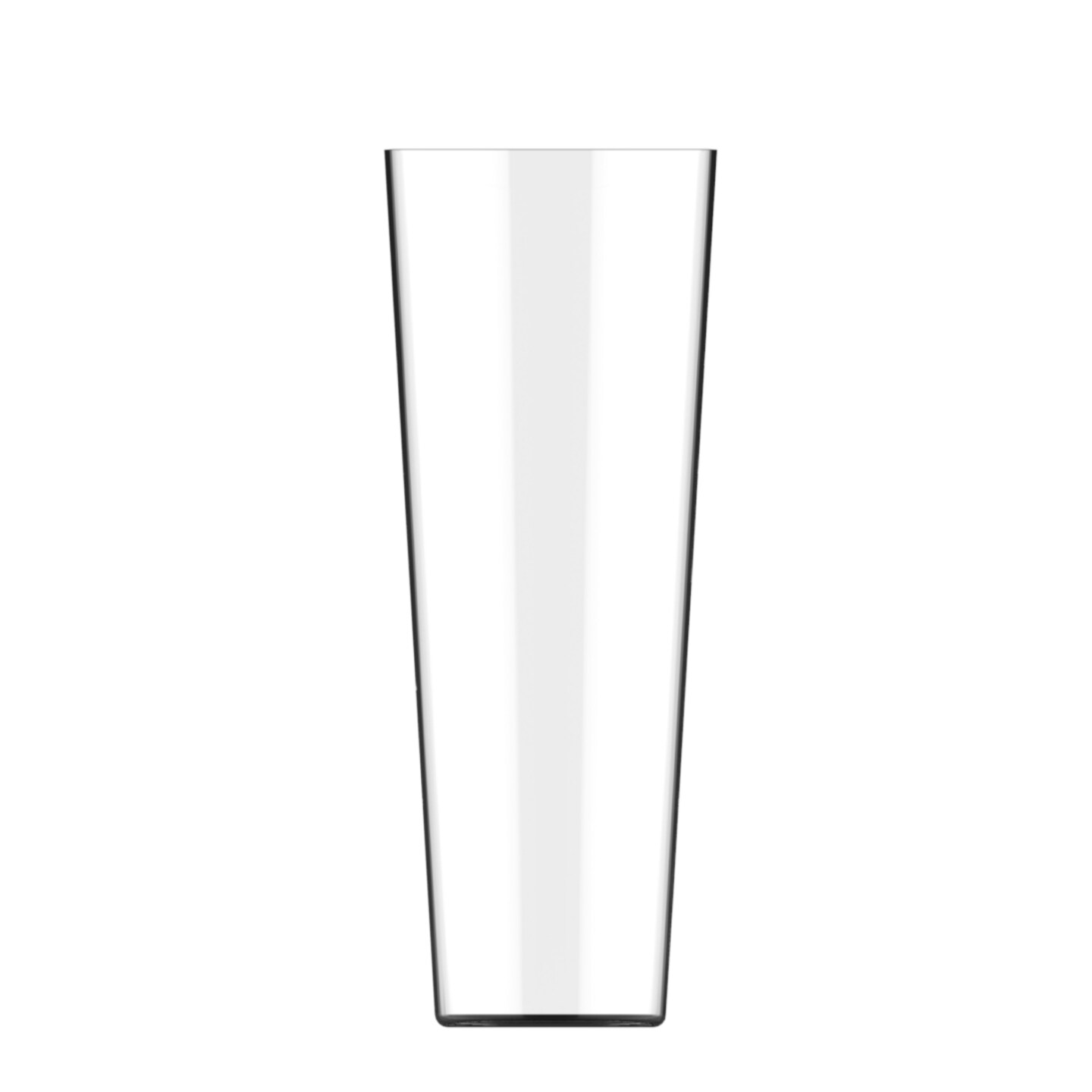 Modern Clear Glass Conical Vase in Tall Dining Table Centerpiece