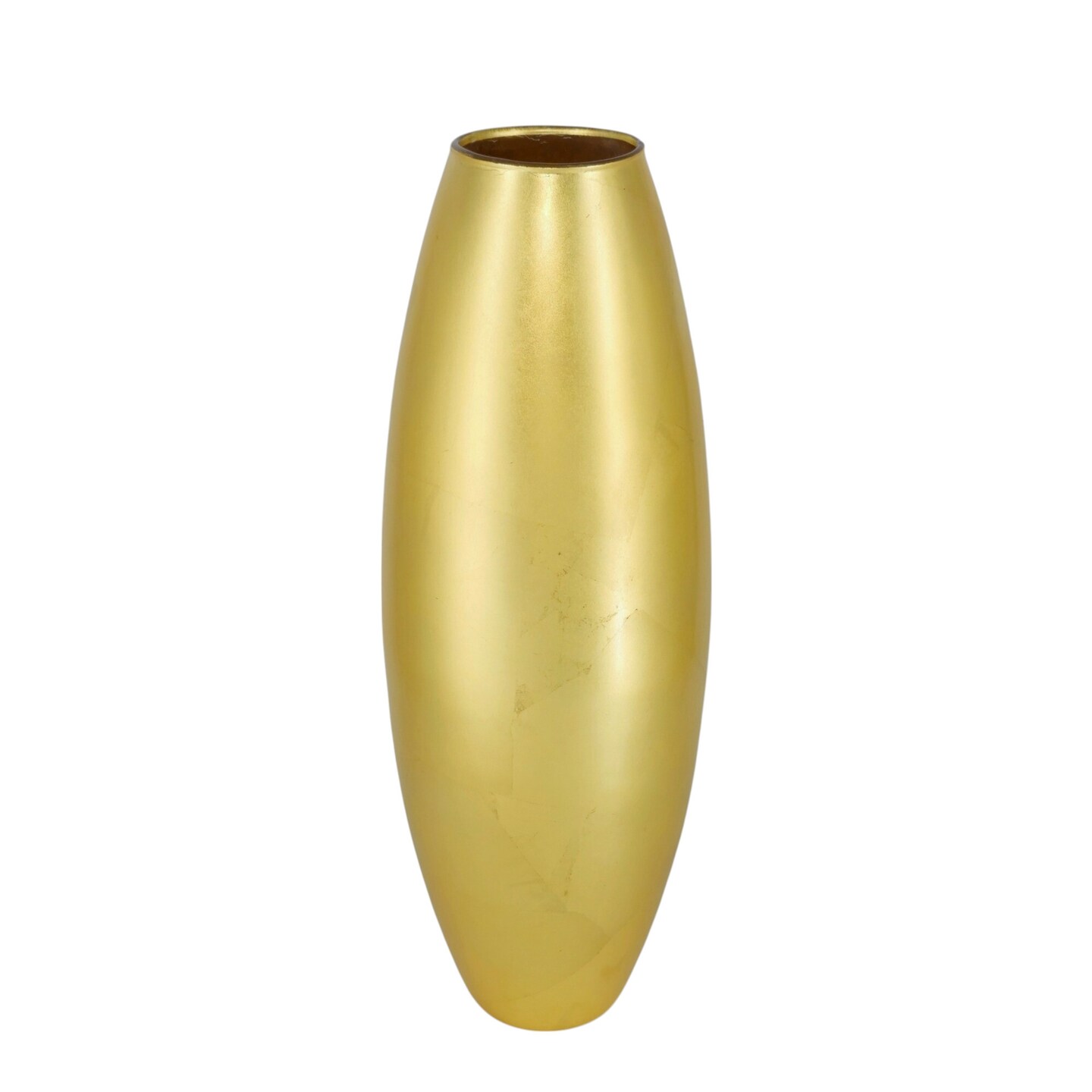 Gilded Smooth Oval Shape Glass Vase Ideal Use for Weddings Receptions or Home Decor