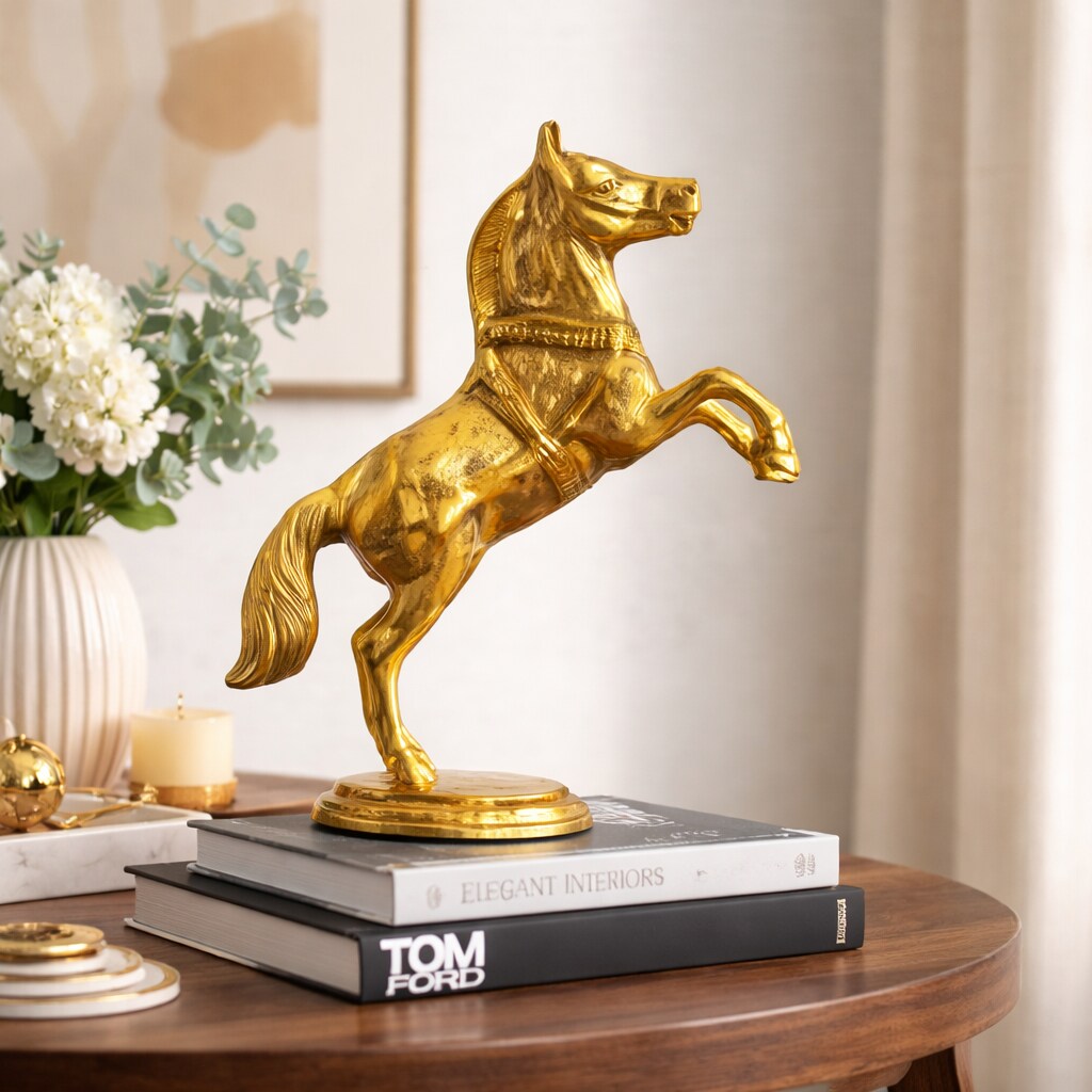 Decorative Horse Sculpture/Animal Figurine - 7.2" x 3" x 9.2"