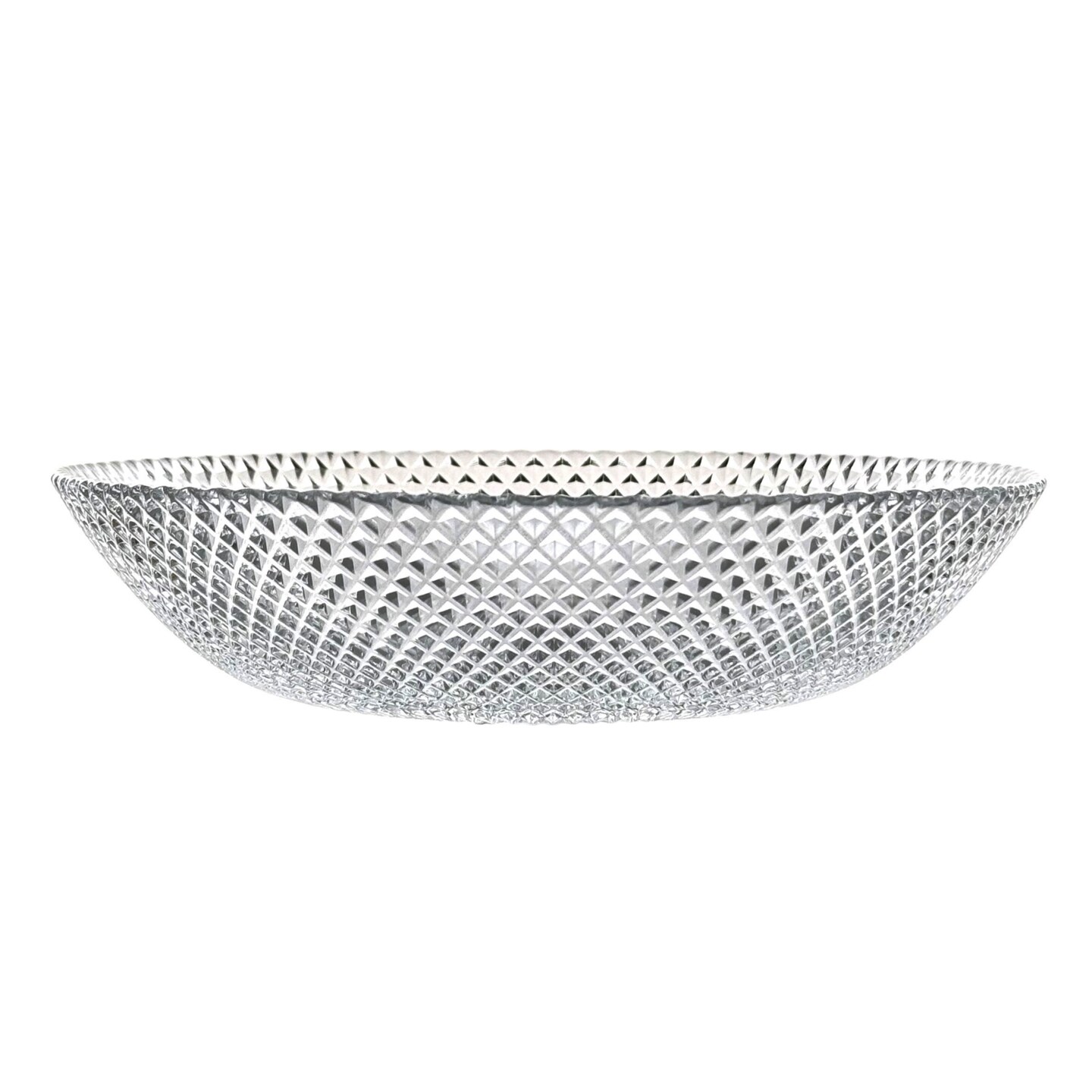 Diamond Pattern Glass Soup Bowl Versatile Hot and Cold Serving Dish