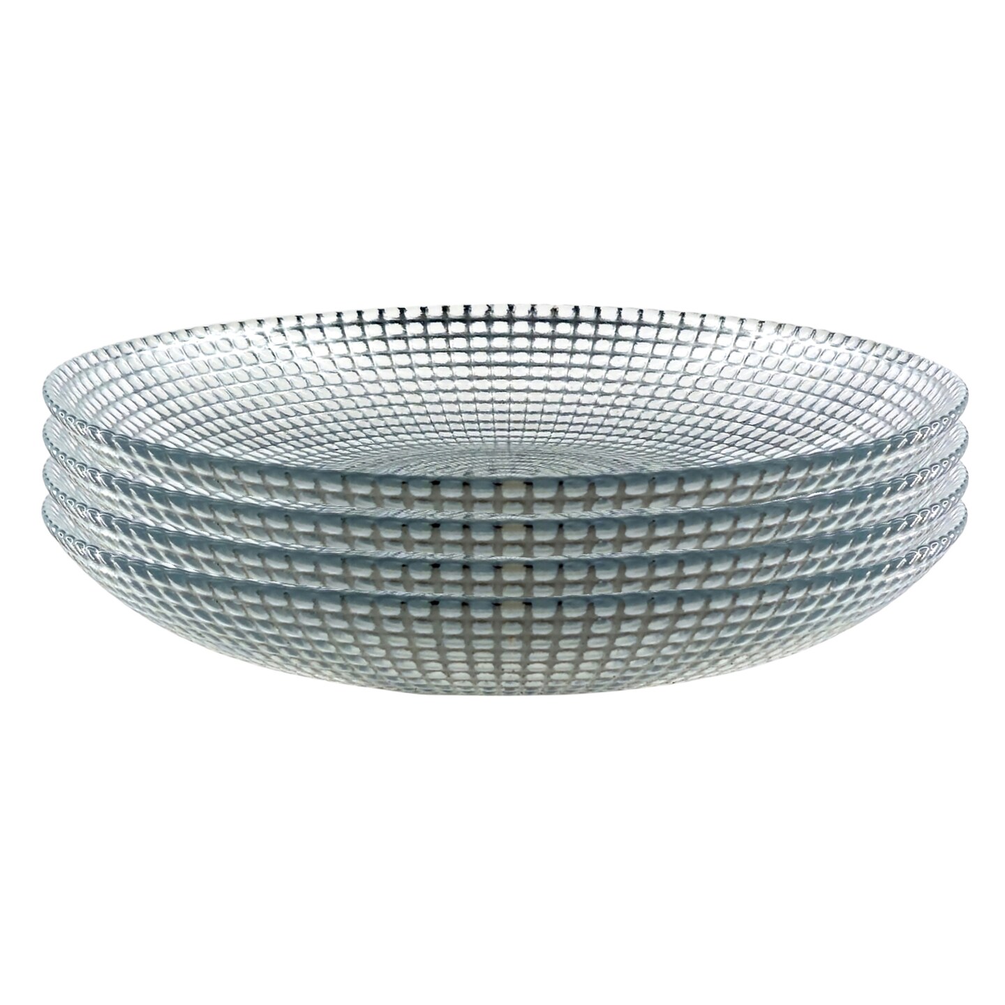 Handmade Swirl Pattern Glass Plate Decorative Soup and Salad Dish