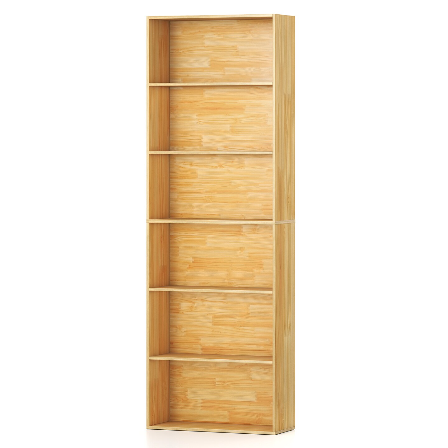 Modern 6 Tier Bookshelf Open Storage Display Shelf Freestanding Bookcase