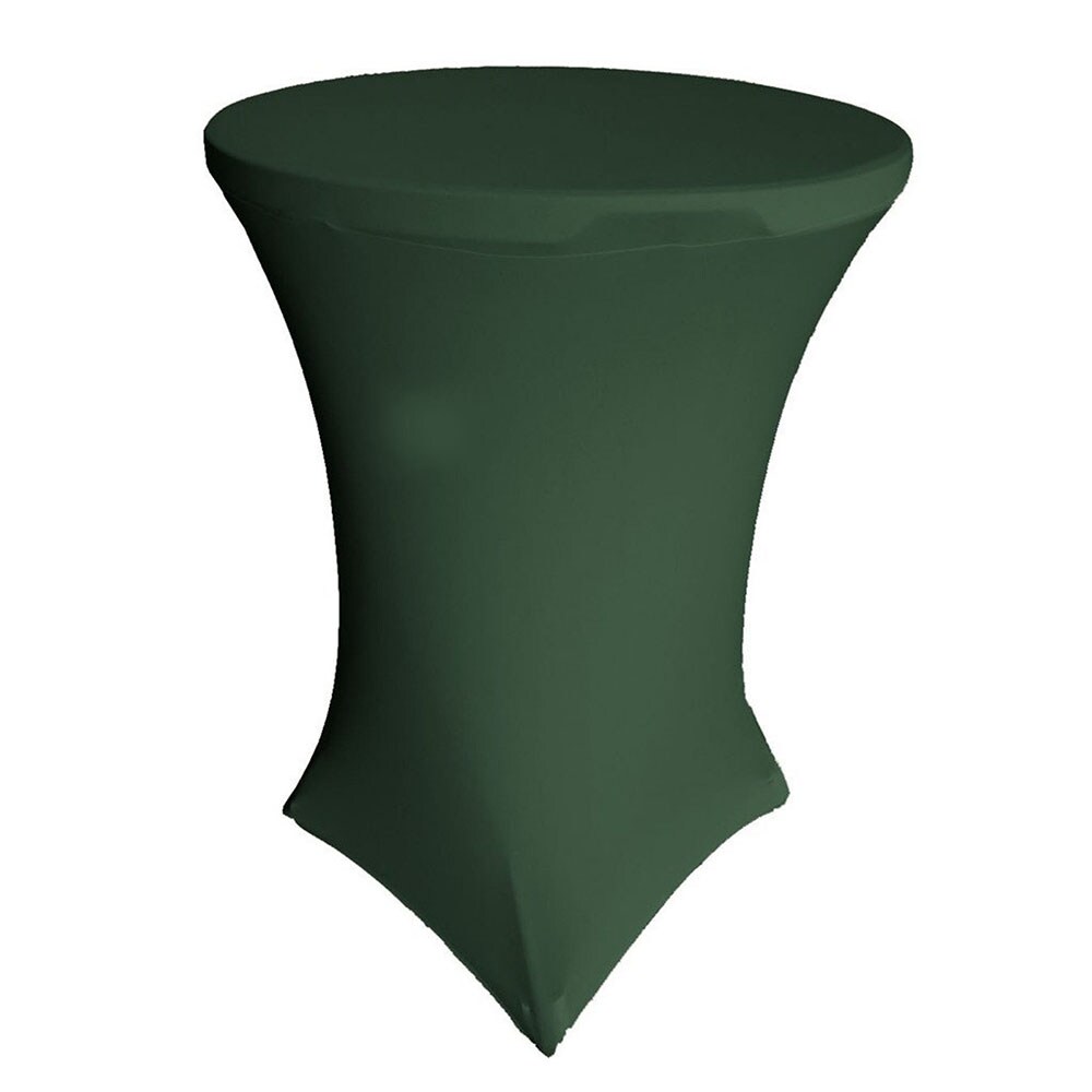 Fitted Round Highboy Table Cover 32 x 42 Inch Wrinkle-Free Spandex Linen