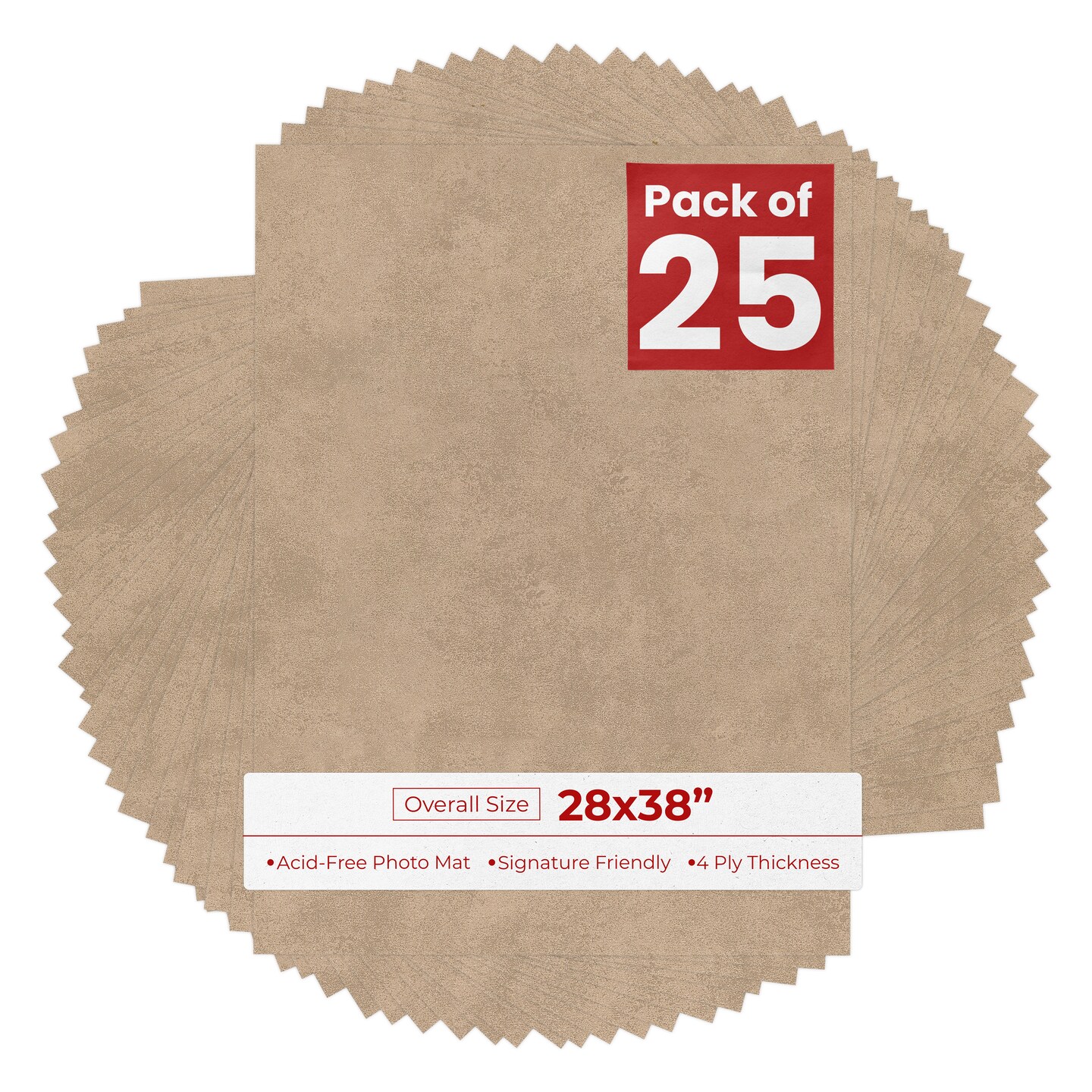 Earthen Taupe 28x38 Uncut Mat Board - Blank Sheets, No Opening, Color ...