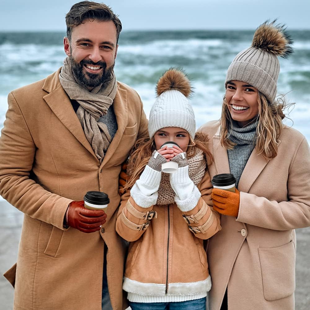 100-Pack 8 oz Thickened Disposable Coffee Cups with Lids and Sleeves, To Go Cups for Hot Beverages, Perfect for Hot Coffee, Cocoa, and Chocolate