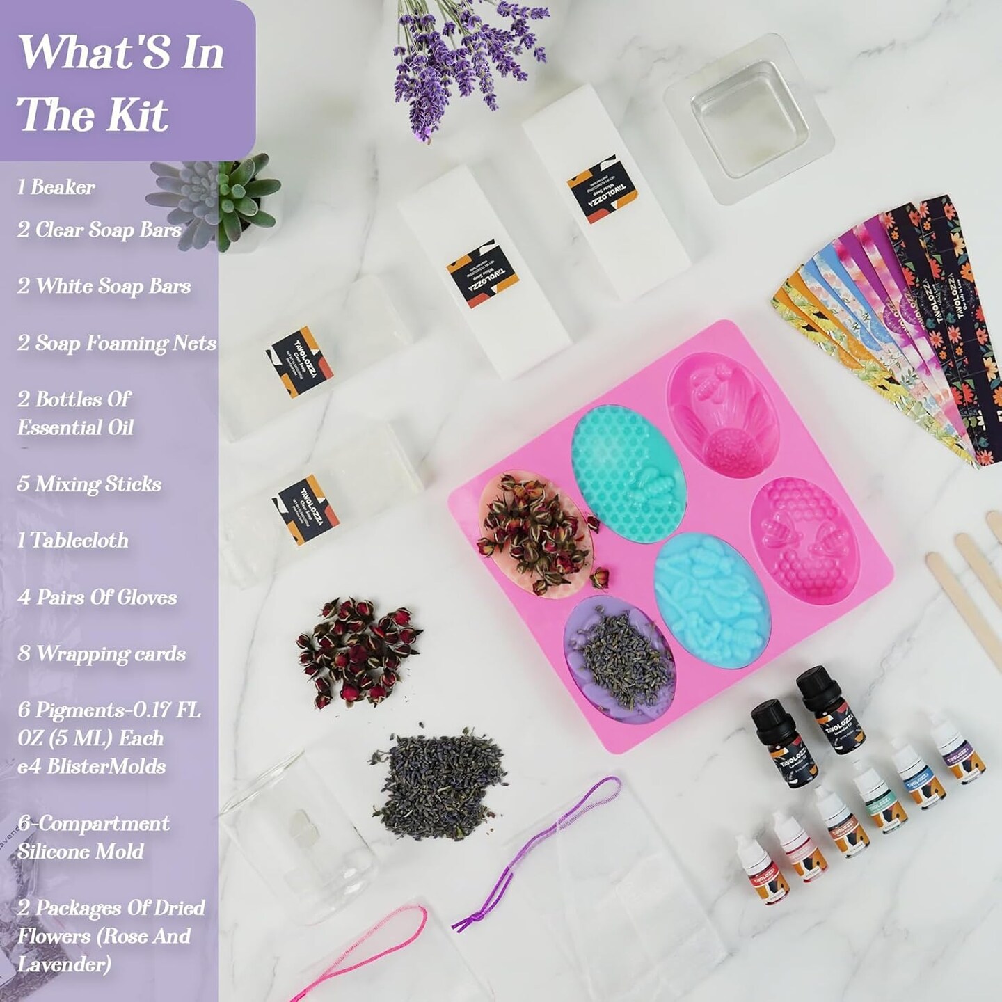 Soap Making Kit – Organic Soap Base, Silicone Mold, DIY Craft Kit for Adults & Kids.