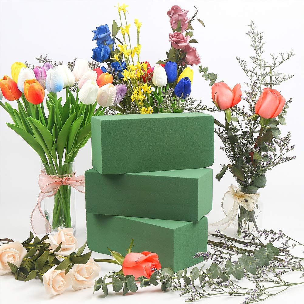 Floral Foam Bricks,Florist Foam Green Wet Blocks Supplies for Flower Arrangement DIY Craft,Pack of 10