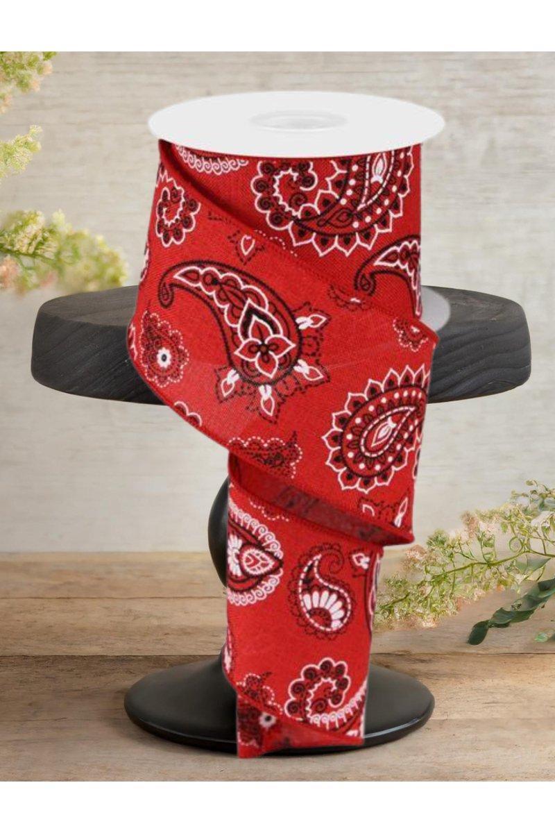2.5&#x22; Bandana Ribbon: Red (10 Yards)
