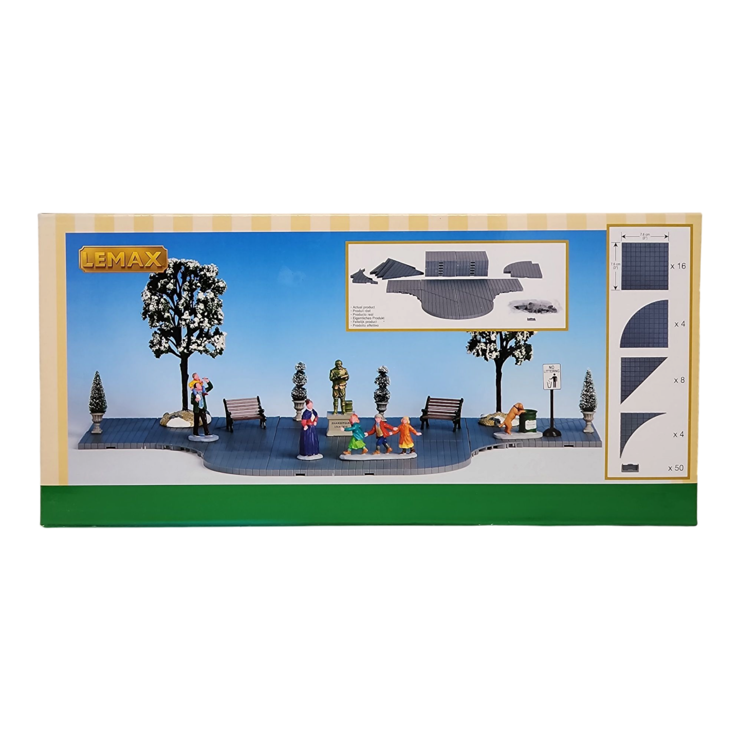 Lemax Complete Plaza Sidewalk - 32 Pieces