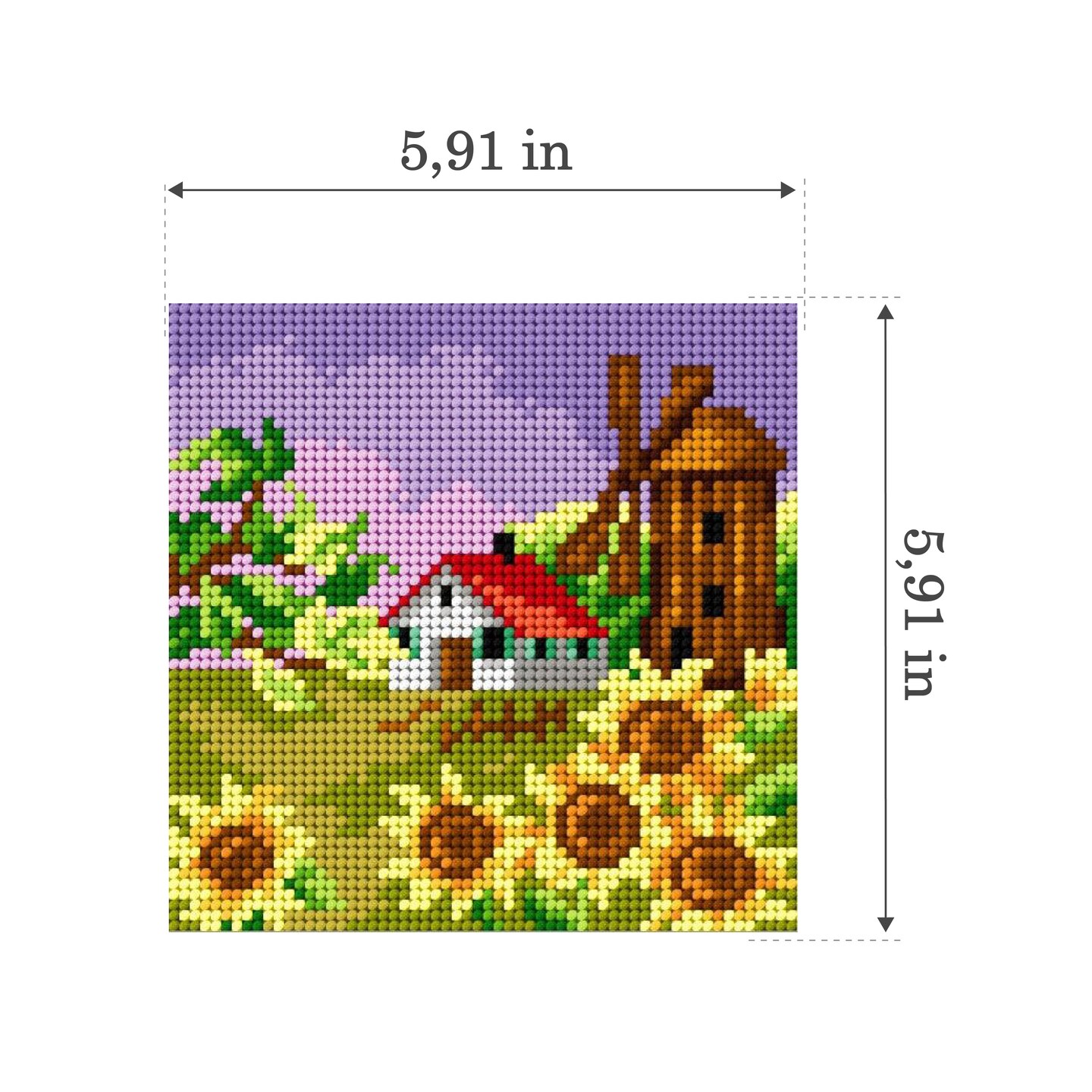 Gobelin canvas for halfstitch without yarn Four Seasons - Autumn