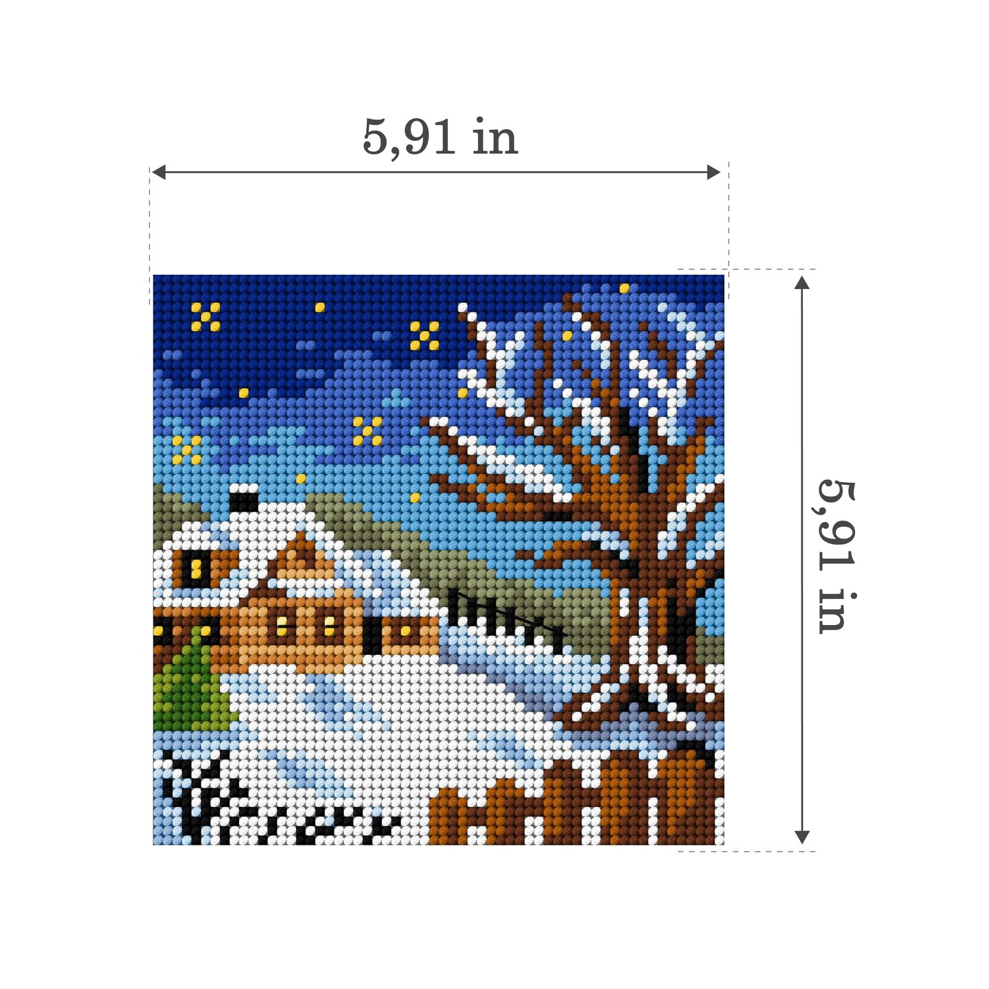 Gobelin canvas for halfstitch without yarn Four Seasons - Winter 2479D