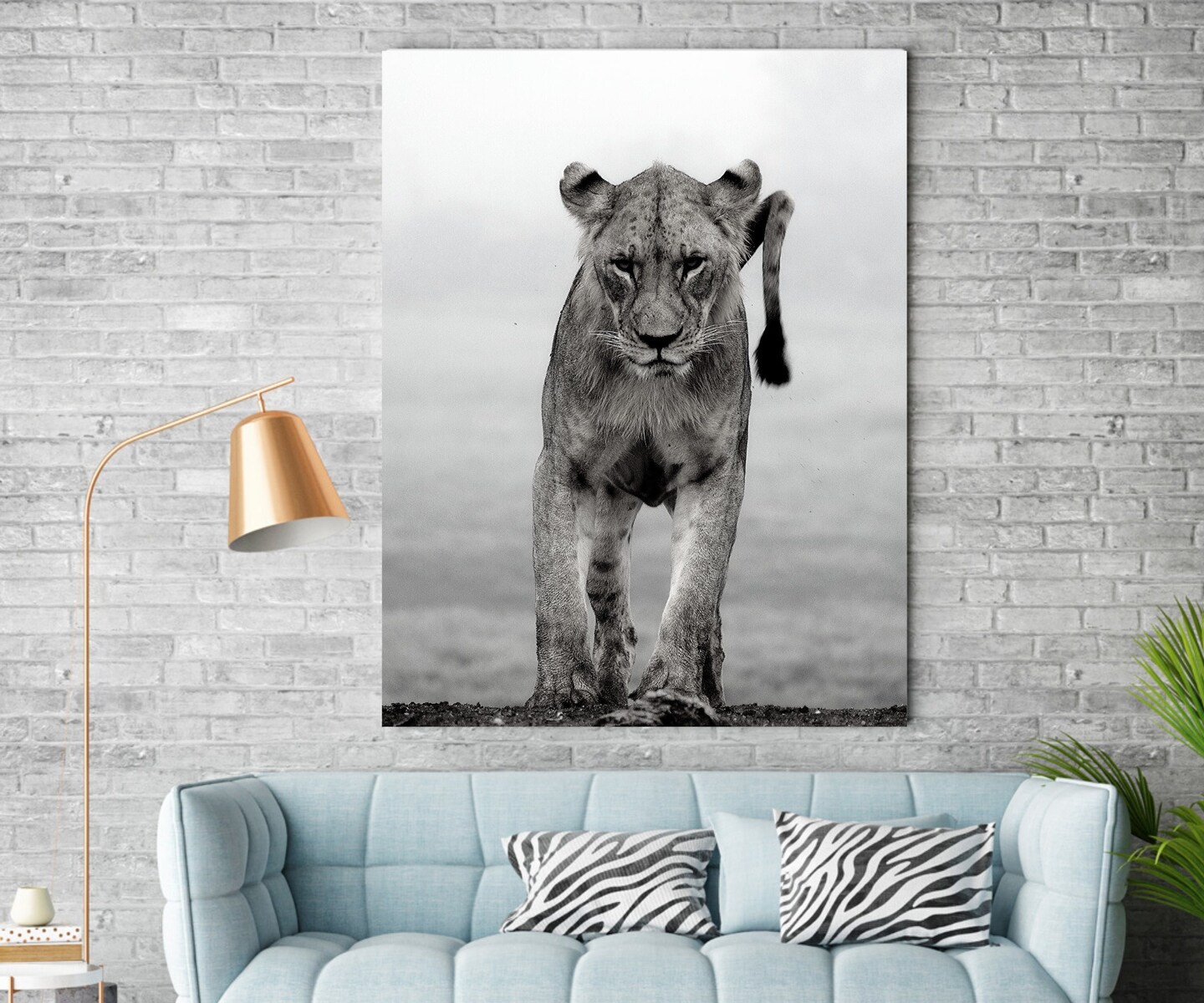 Lion D&#xE9;cor wall art Classic Framed Canvas