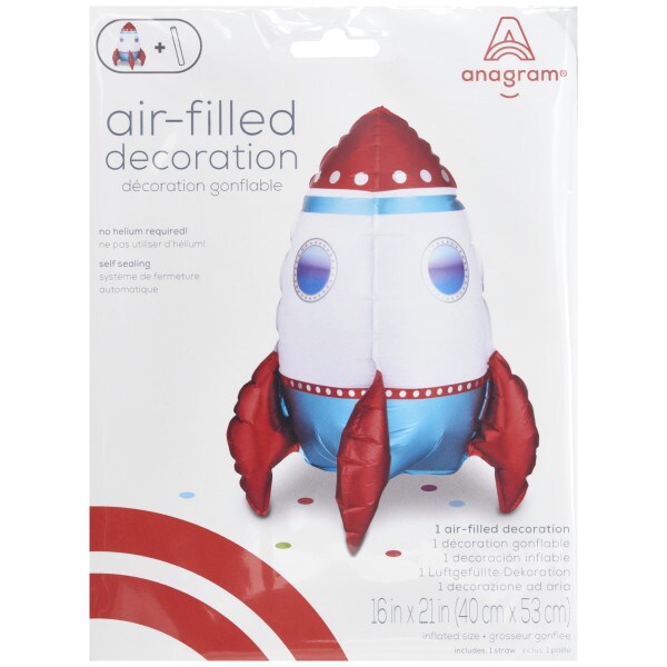 Standing Rocket Ship Anagram&#xAE; Tabletop Decoration