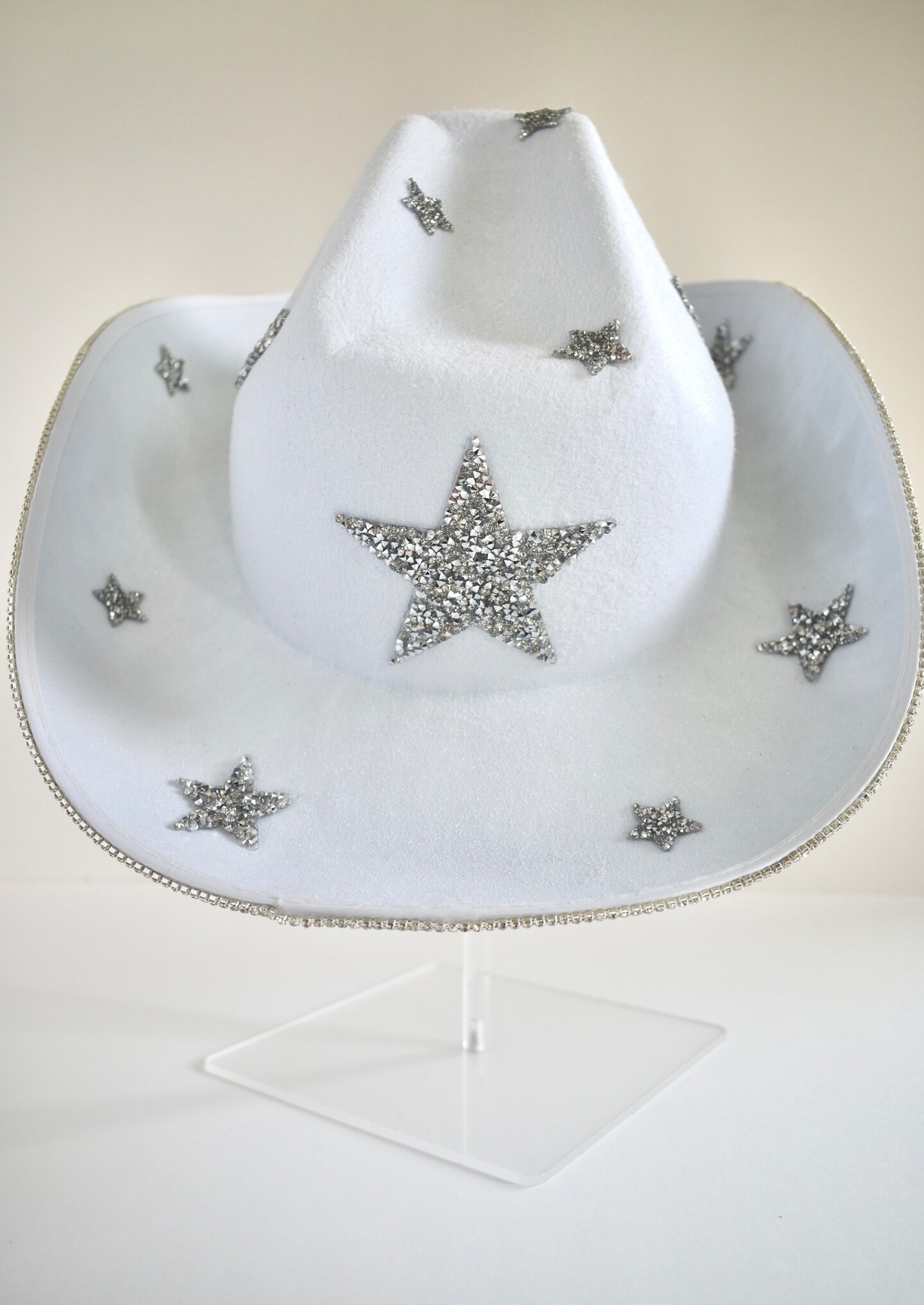 1482 White Cowboy Hat For Women Rhinestone Cowgirl Hats Wide Brim 71nmyl+CFjL._AC_SY350_QL65_.jpg main image 3