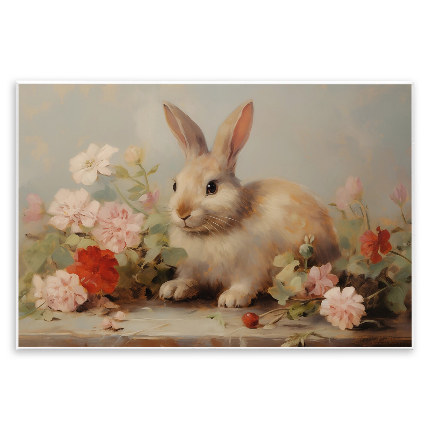 Stupell Industries Easter Bunny with Flower Bundles Wall Plaque By Arlington Prints