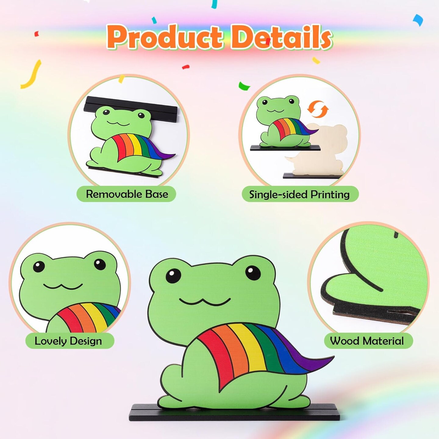 LGBTQ Pride Centerpieces Decorations - 4pcs LGBT Gay Pride Month