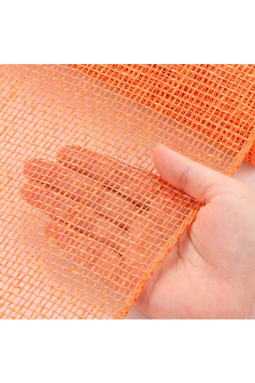 10&#x22; Poly Burlap Mesh Ribbon: Orange