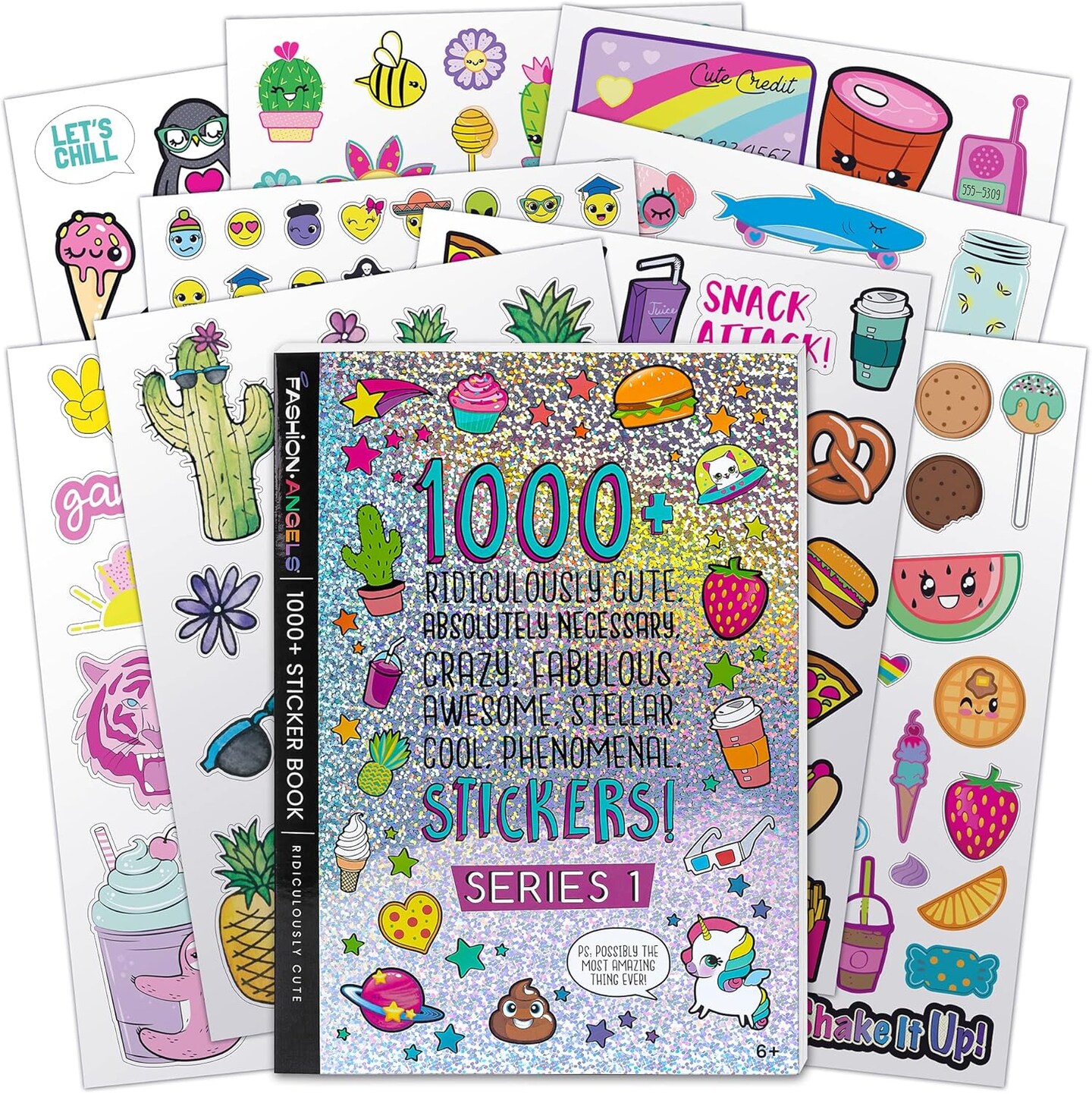 1000+ Ridiculously Cute Stickers for Kids,40-Page Sticker Book for Kids Ages 6+ and Up