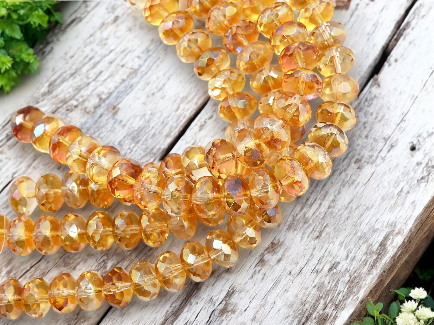 *25* 11x7mm Crystal Celsian Fire Polished Rondelle Beads