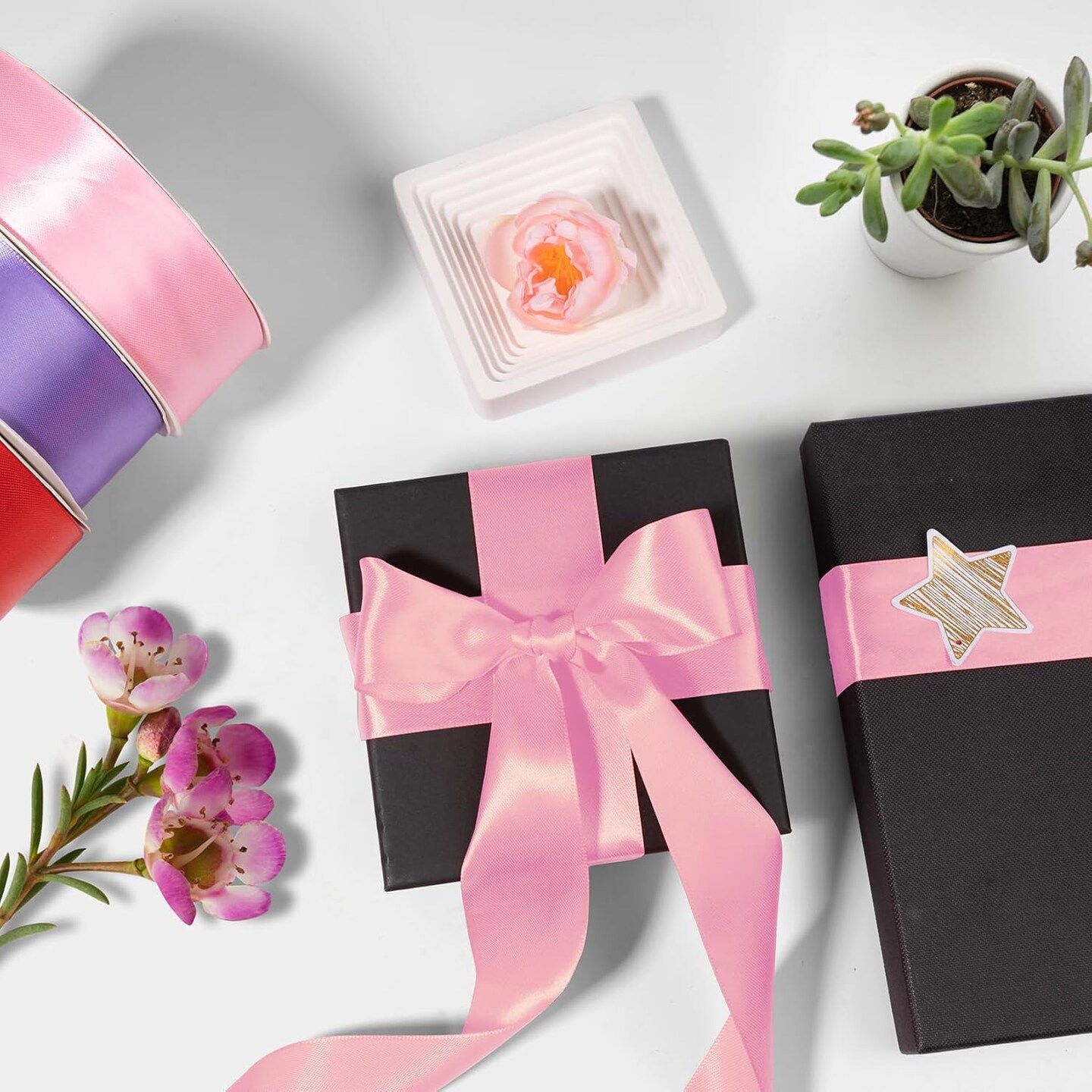 100 Yard 1-1/2 Inch Pink Satin Ribbon