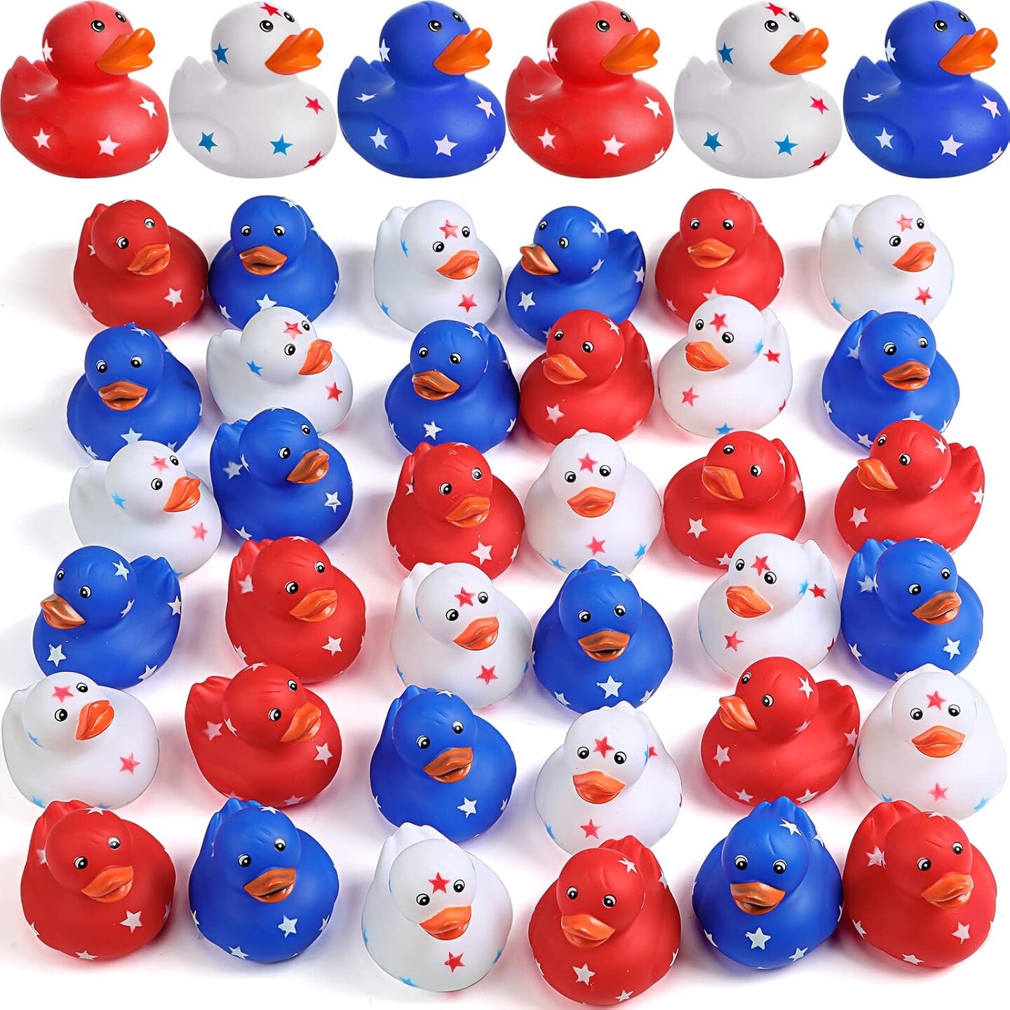 Independence Day 2 Inch Patriotic Rubber Ducks Float Small Rubber Ducks Shower Rubber Ducks Star Rubber Ducky