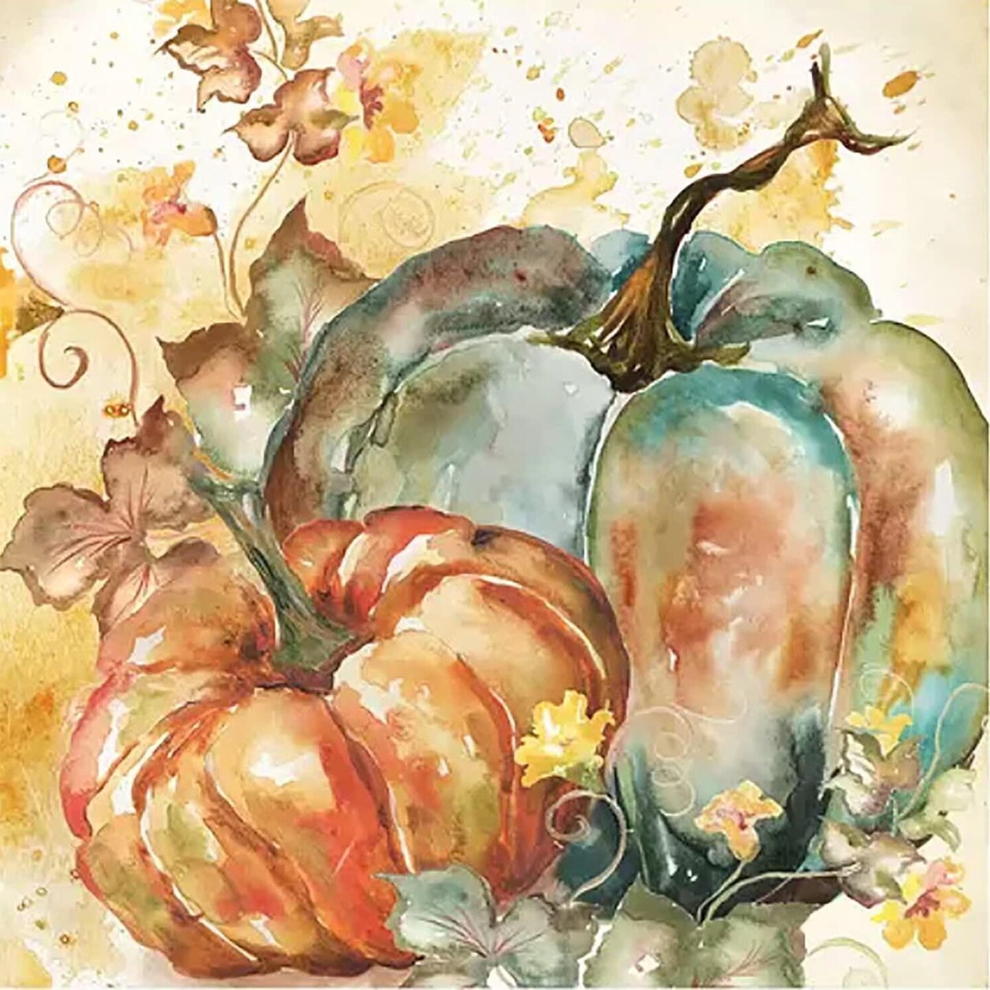 14X14 Inch - Fall Paint by Number Kits Thanksgiving Pumpkin