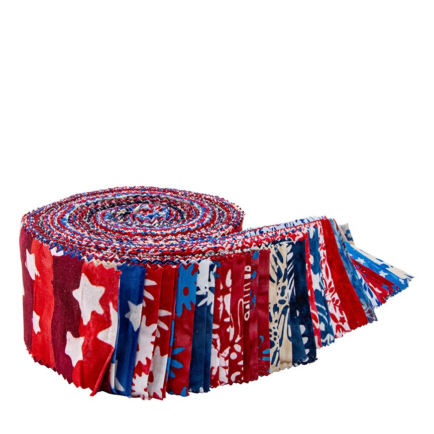 Expressions Batiks 2.5" Strip Roll (Jelly Roll / Rolie Polie) in Let Freedom Reign by Riley Blake Designs for Riley Blake (RP-23198-40)