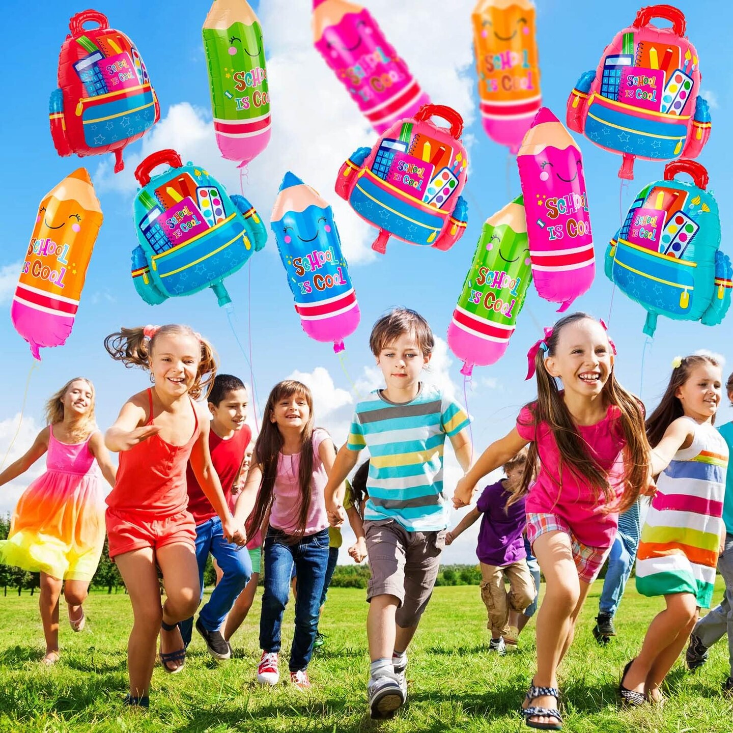 14 Pcs Back to School Foil Balloons