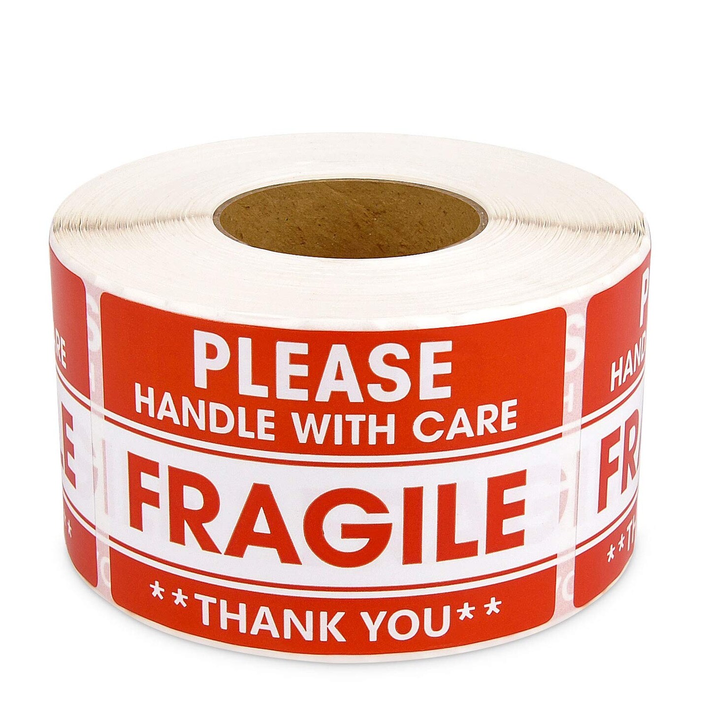 2"x3" Fragile Stickers – 500 Strong Adhesive Labels per Roll, Handle with Care Shipping & Moving Warning Labels