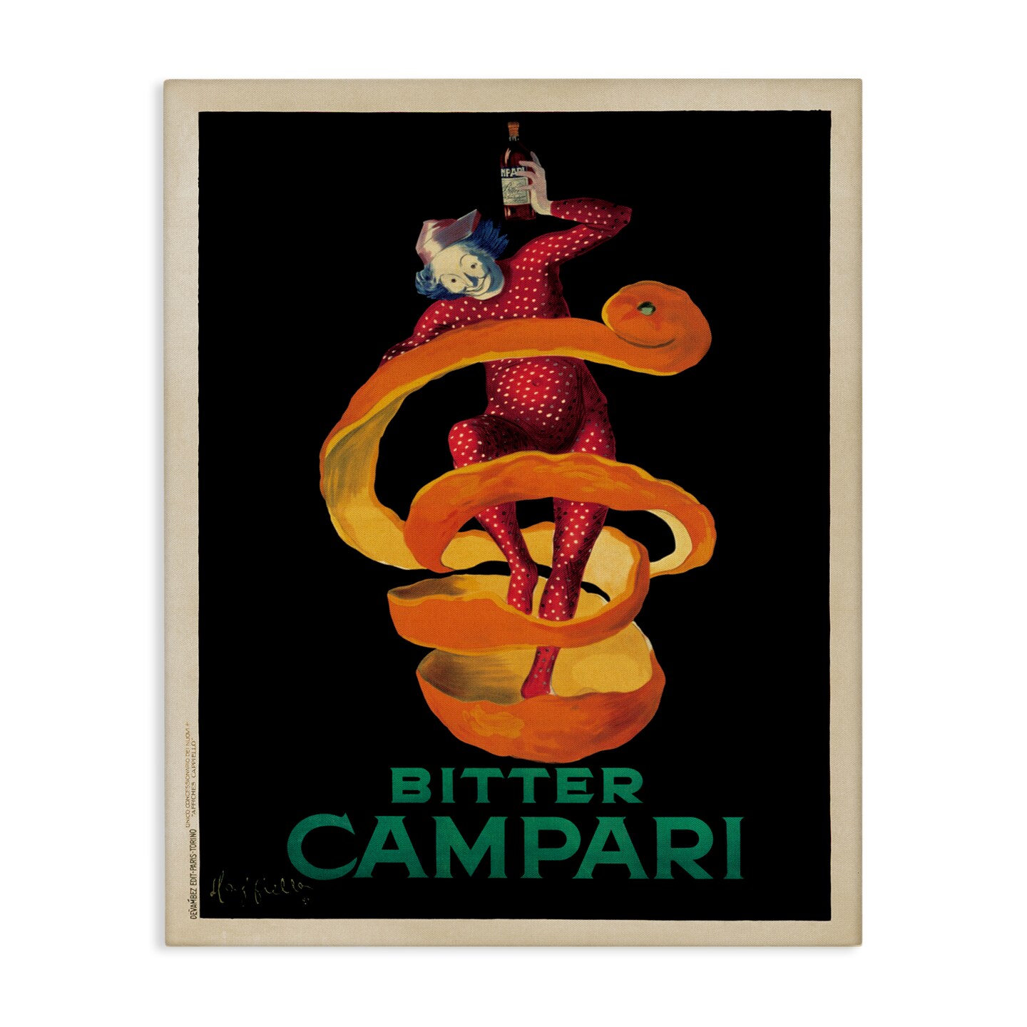 Stupell Industries Orange Peel Compari Advertisement Canvas By Marcello Nizzoli