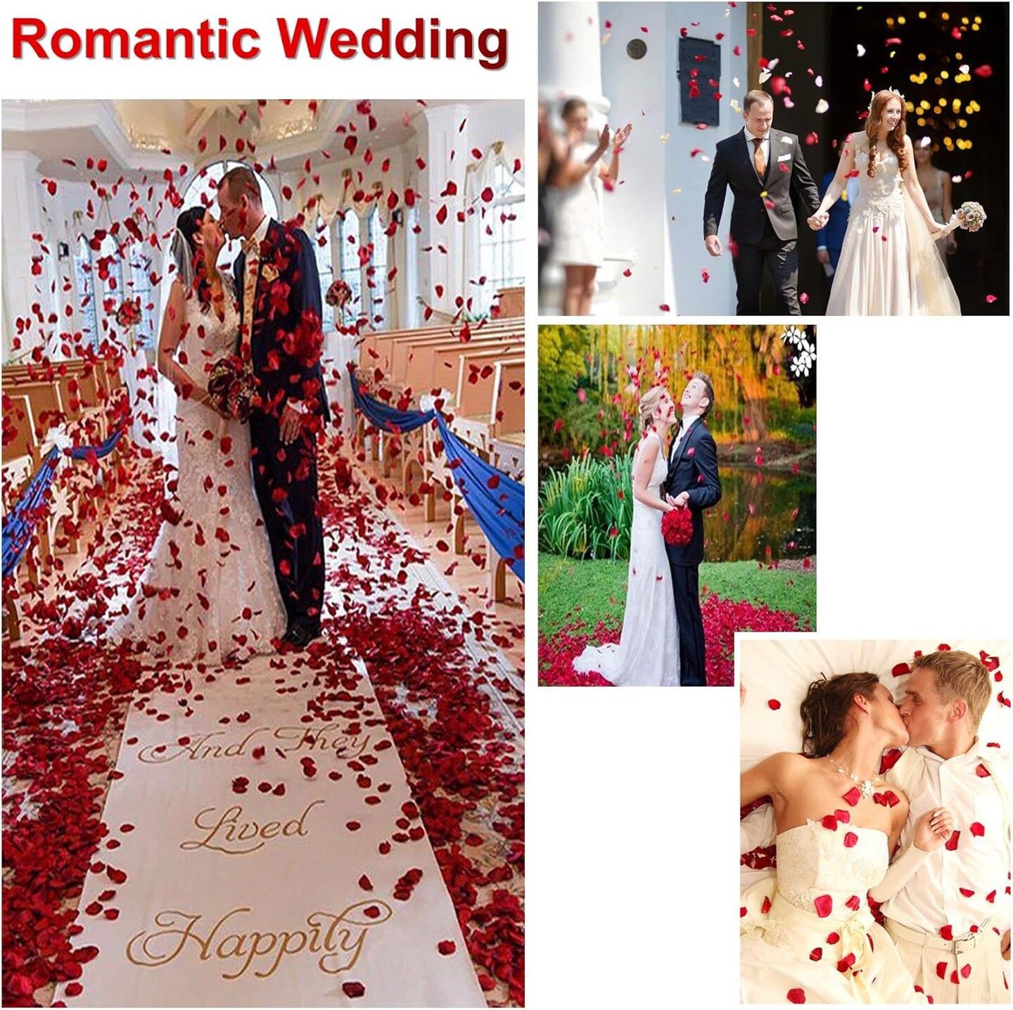 1000PCS Wine Red Fake Rose Petals for Romantic Night